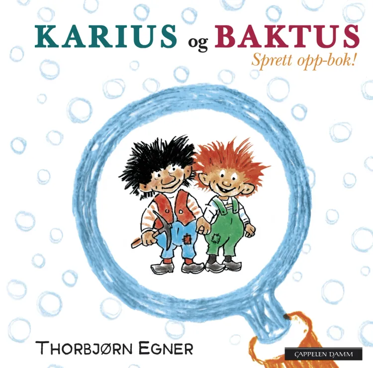 Omslag Karius og Baktus  -  Sprett opp-bok av Thorbjørn Egner (Innbundet)