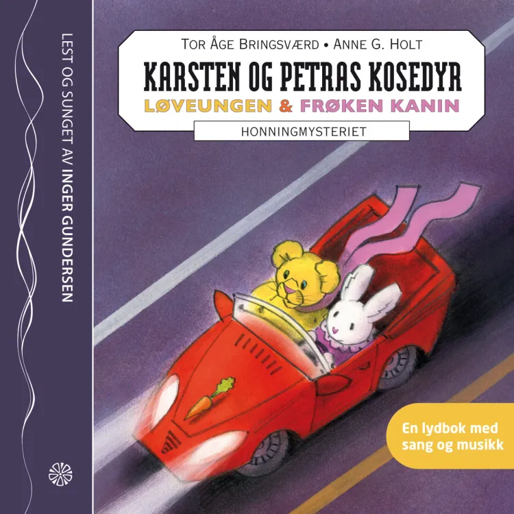 Omslag Løveungen og Frøken Kanin: Honningmysteriet av Tor Åge Bringsværd (CD)