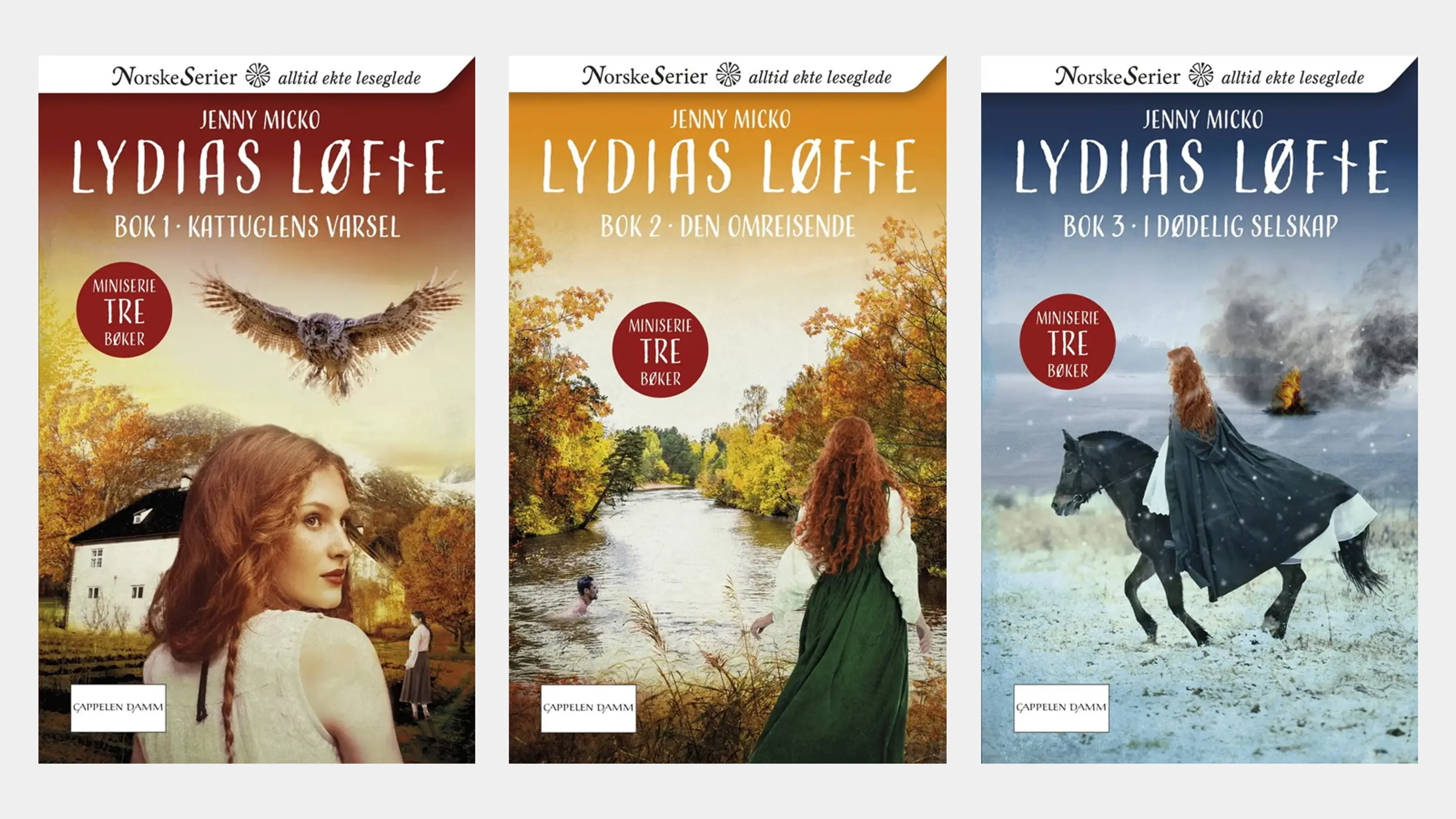 De tre bøkene i serien Lydias løfte