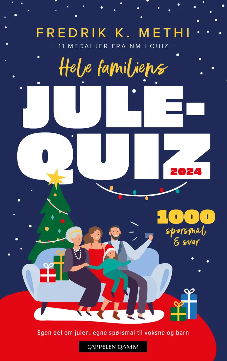 Omslag Hele familiens julequiz 2024 av Fredrik K. Methi (Heftet)