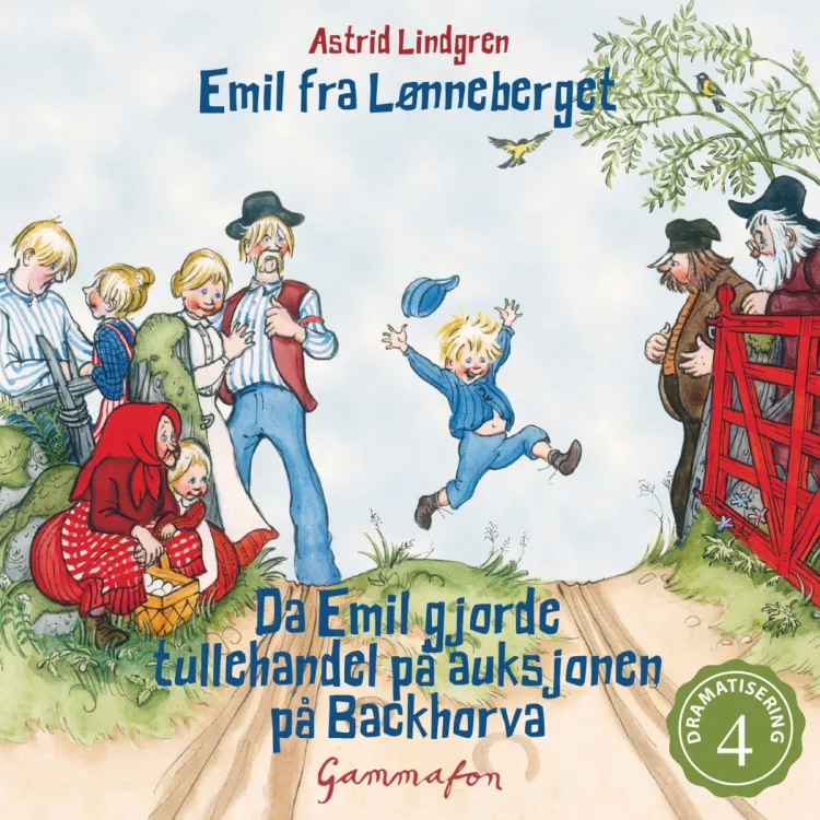 Omslag Da Emil gjorde tullehandel på auksjonen på Backhorva av Astrid Lindgren (Lydbok)