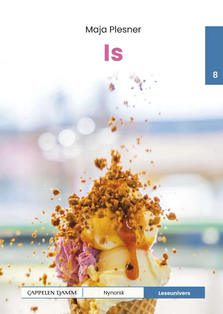 Omslag Leseunivers 8: Is av Maja Plesner (Innbundet)