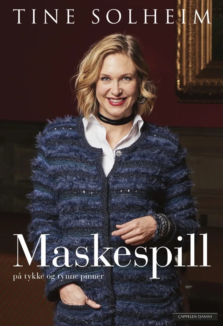 Omslag Maskespill - på tykke og tynne pinner av Tine Solheim (Innbundet)