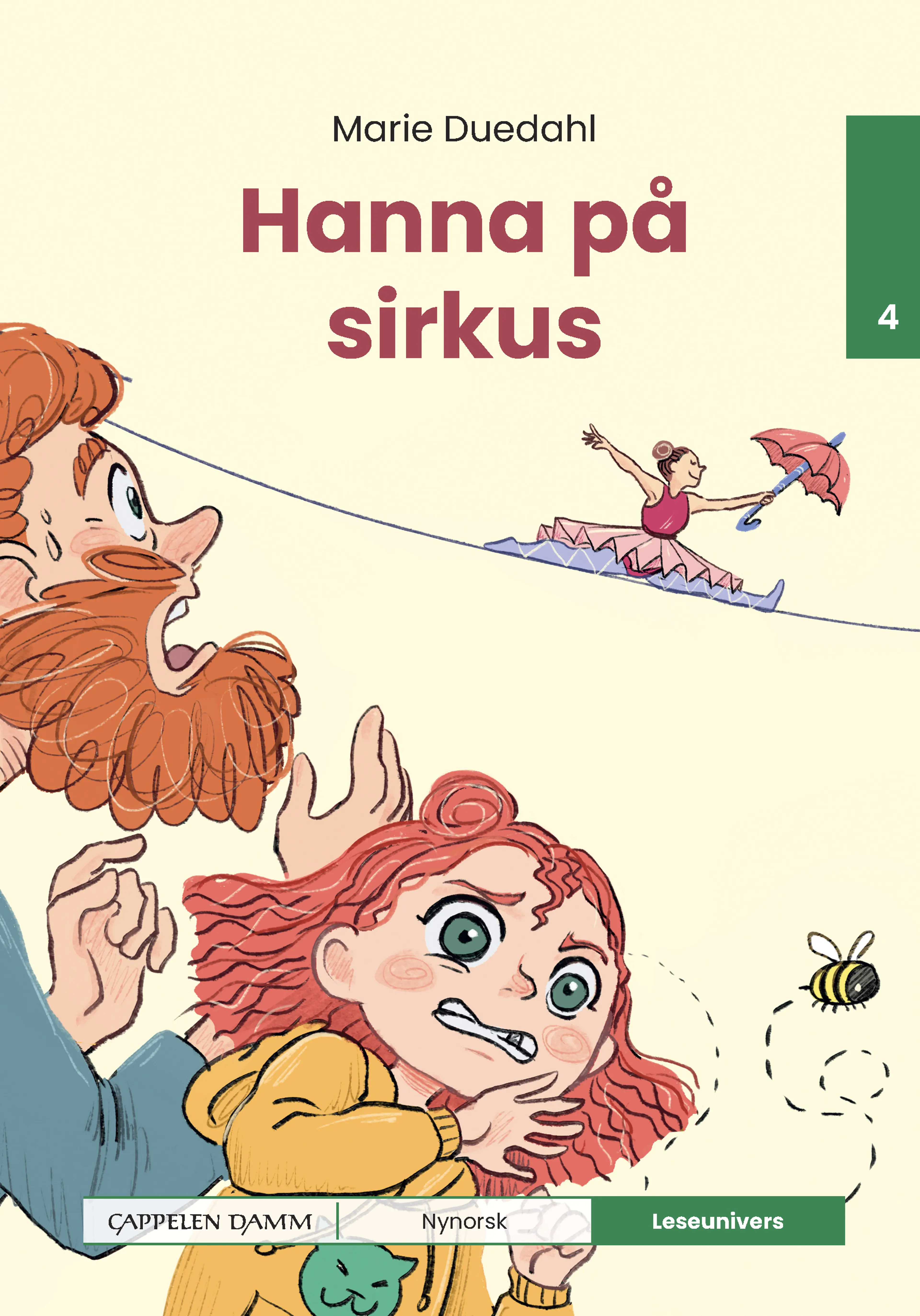 Omslag Leseunivers 4: Hanna på sirkus av Marie Duedahl (Innbundet)