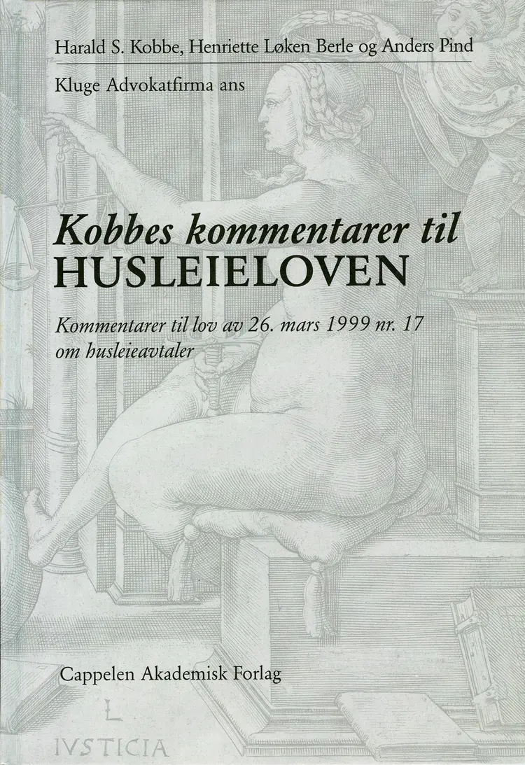 Omslag Kobbes kommentarer til husleieloven av Harald S. Kobbe, Henriette Løken Berle og Anders Pind (Innbundet)