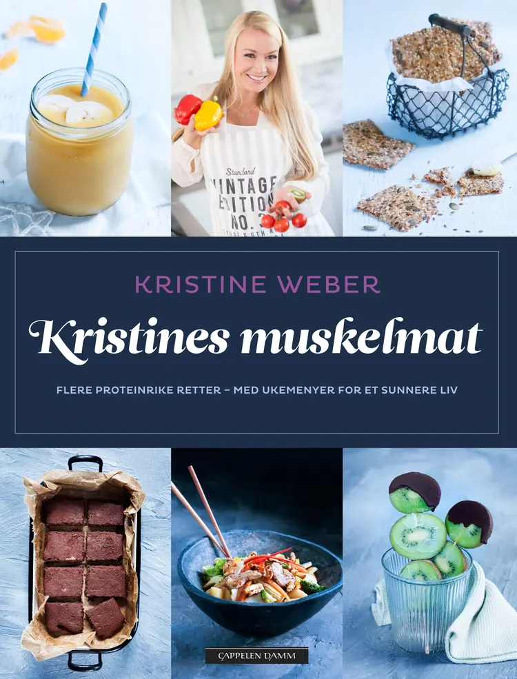Omslag Kristines muskelmat av Kristine Weber (Innbundet)