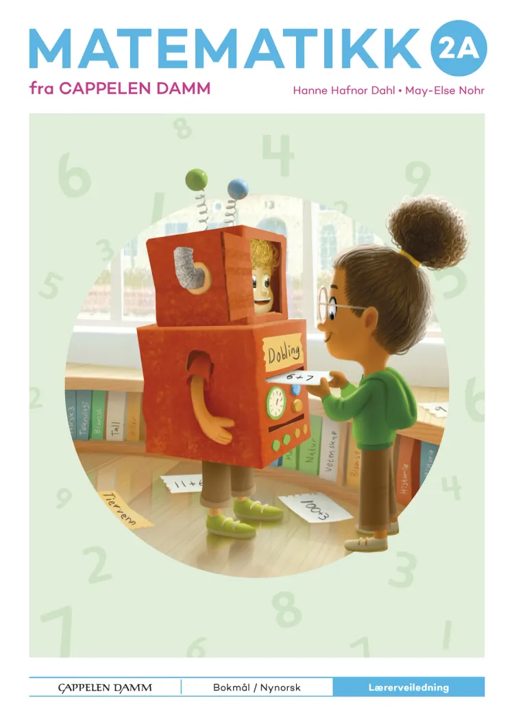 Omslag Matematikk 2A fra Cappelen Damm Lærerveiledning av Hanne Hafnor Dahl og May-Else Nohr (Ukjent)
