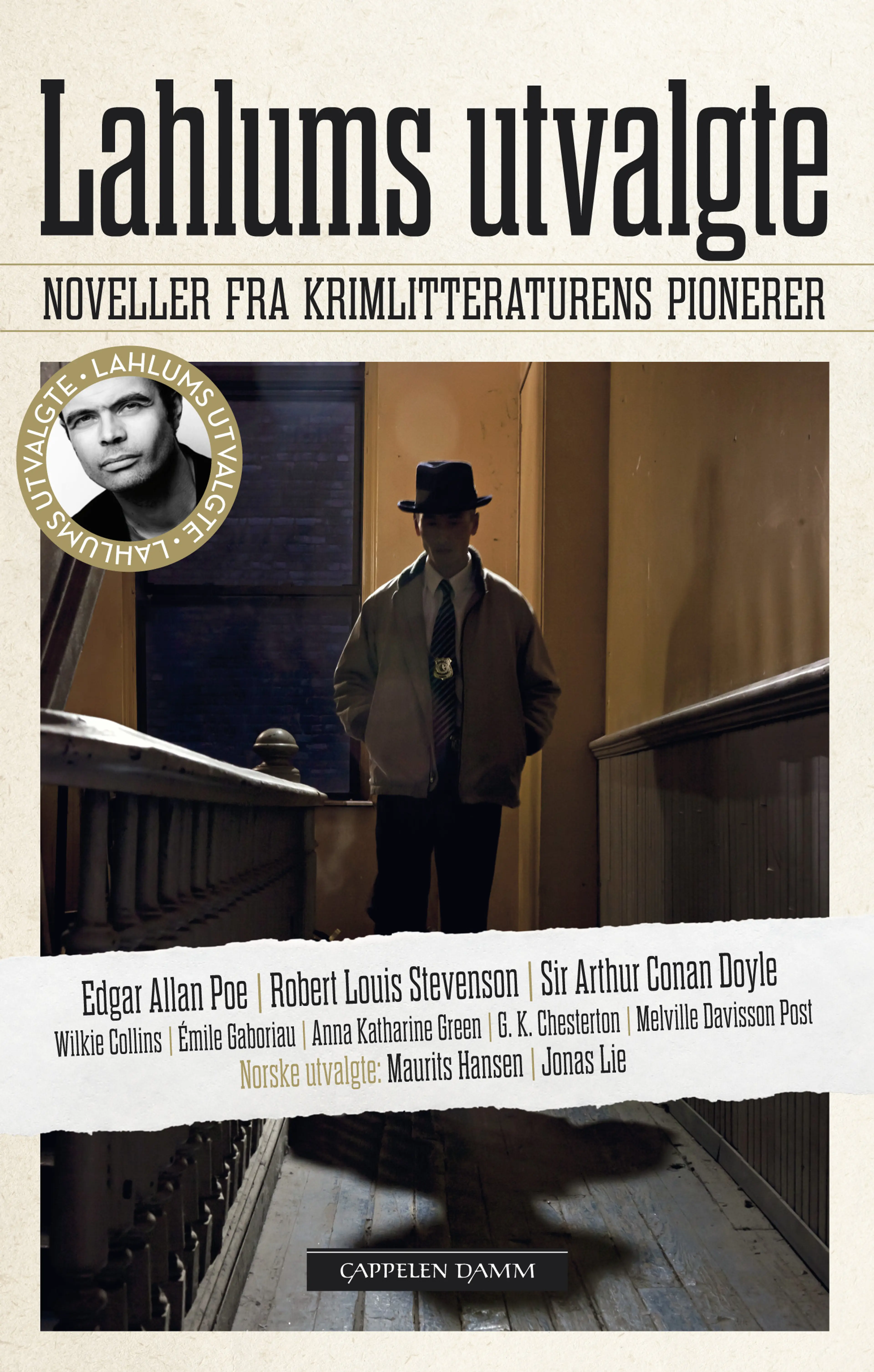 Omslag Lahlums utvalgte av Edgar Allan Poe, Wilkie Collins, Émile Gaboriau, E o o, Jonas Lie og Robert Louis Stevenson (Heftet)