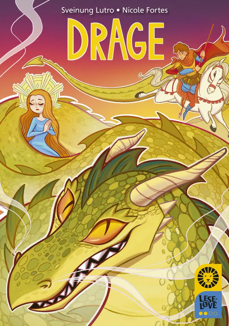 Omslag Leseløve nivå 2 - Drage av Sveinung Lutro (Innbundet)