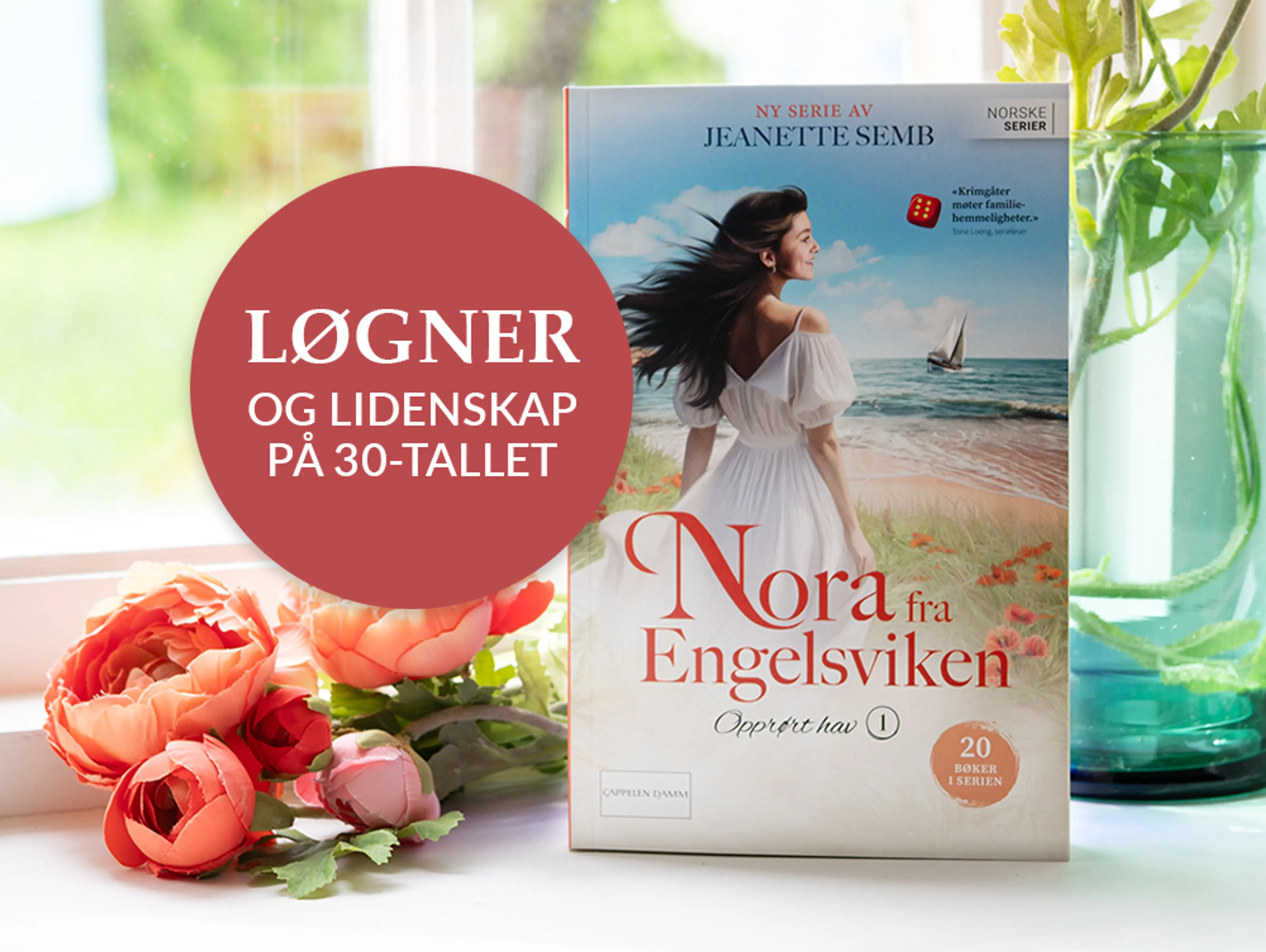 Foto av første bok i serien Nora fra Engelsviken