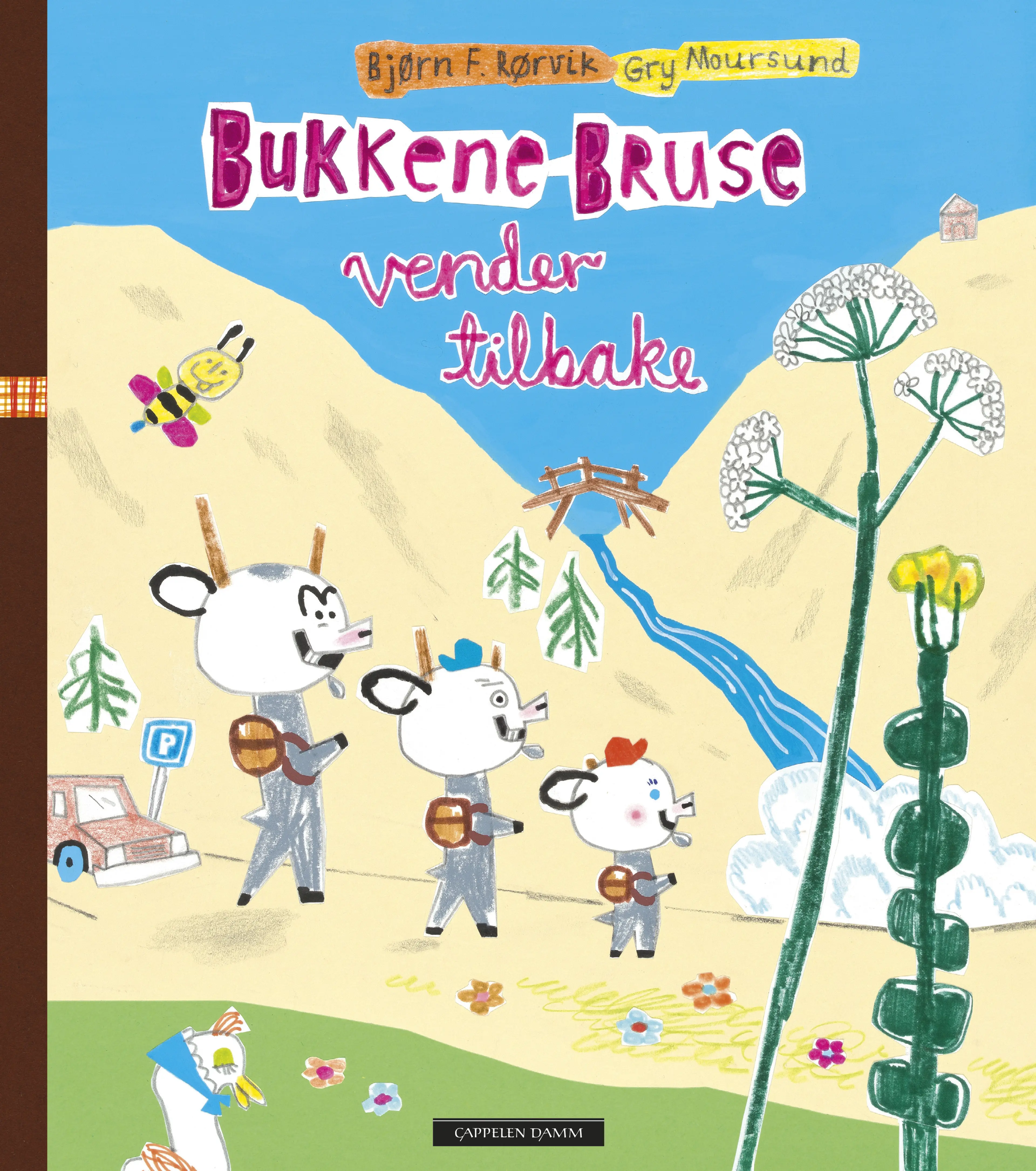 Omslag Bukkene Bruse vender tilbake av Bjørn F. Rørvik og Gry Moursund (Ebok)