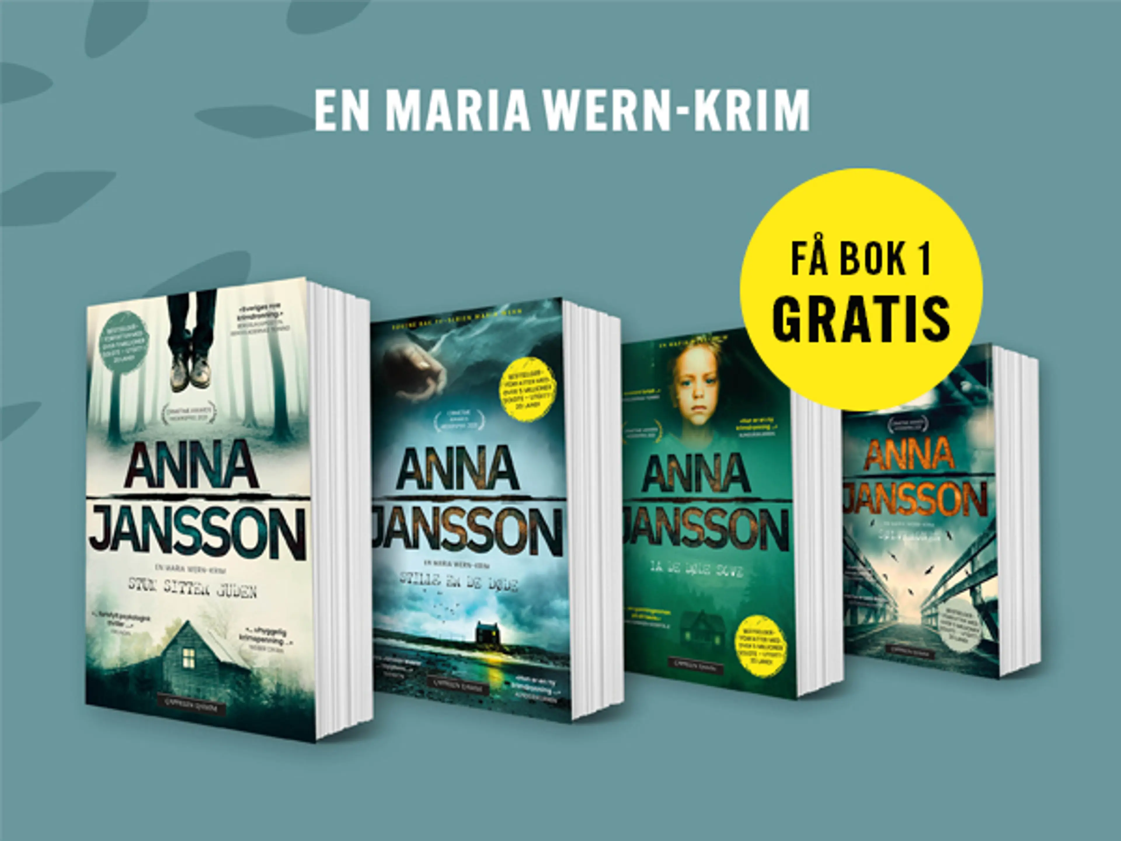 De fire første bøkene i serien Maria Wern