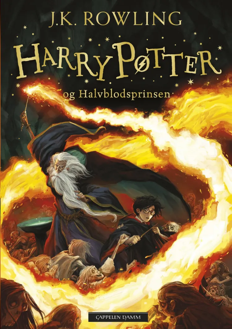 Omslag Harry Potter og Halvblodsprinsen av J.K. Rowling (Innbundet)