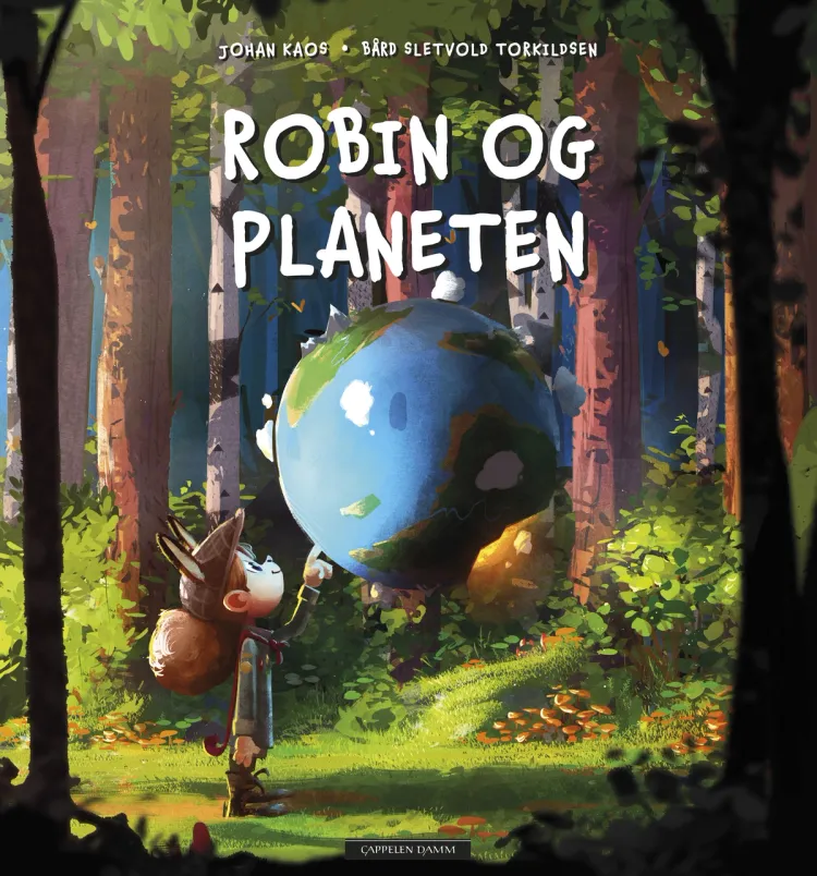 Omslag Robin og Planeten av Johan Kaos og Bård Sletvold Torkildsen (Innbundet)