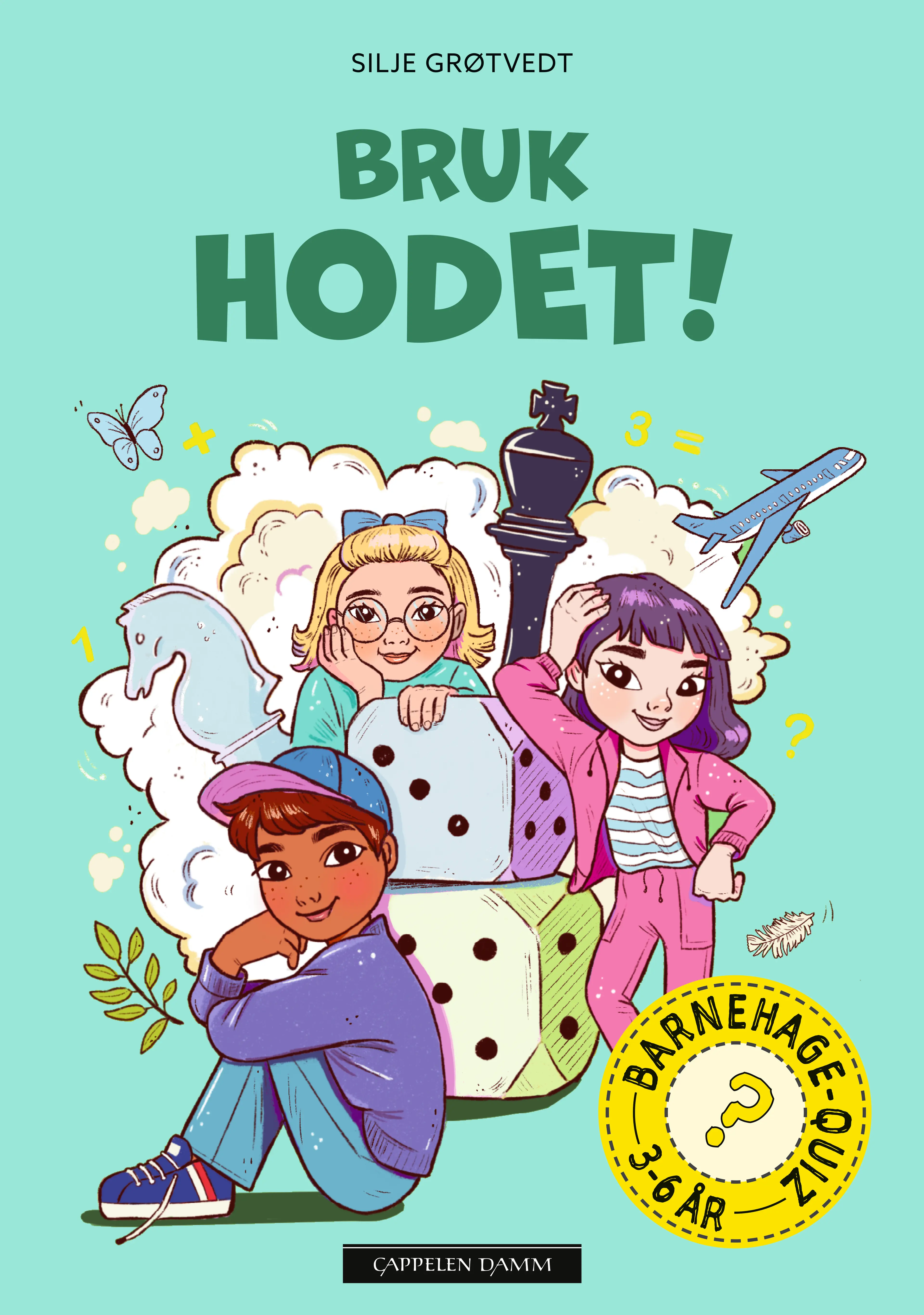 Omslag Barnehagequiz 2 - Bruk hodet! (Innbundet)