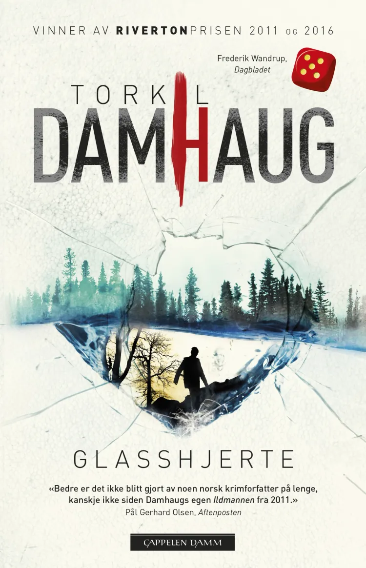 Omslag Glasshjerte av Torkil Damhaug (Innbundet)