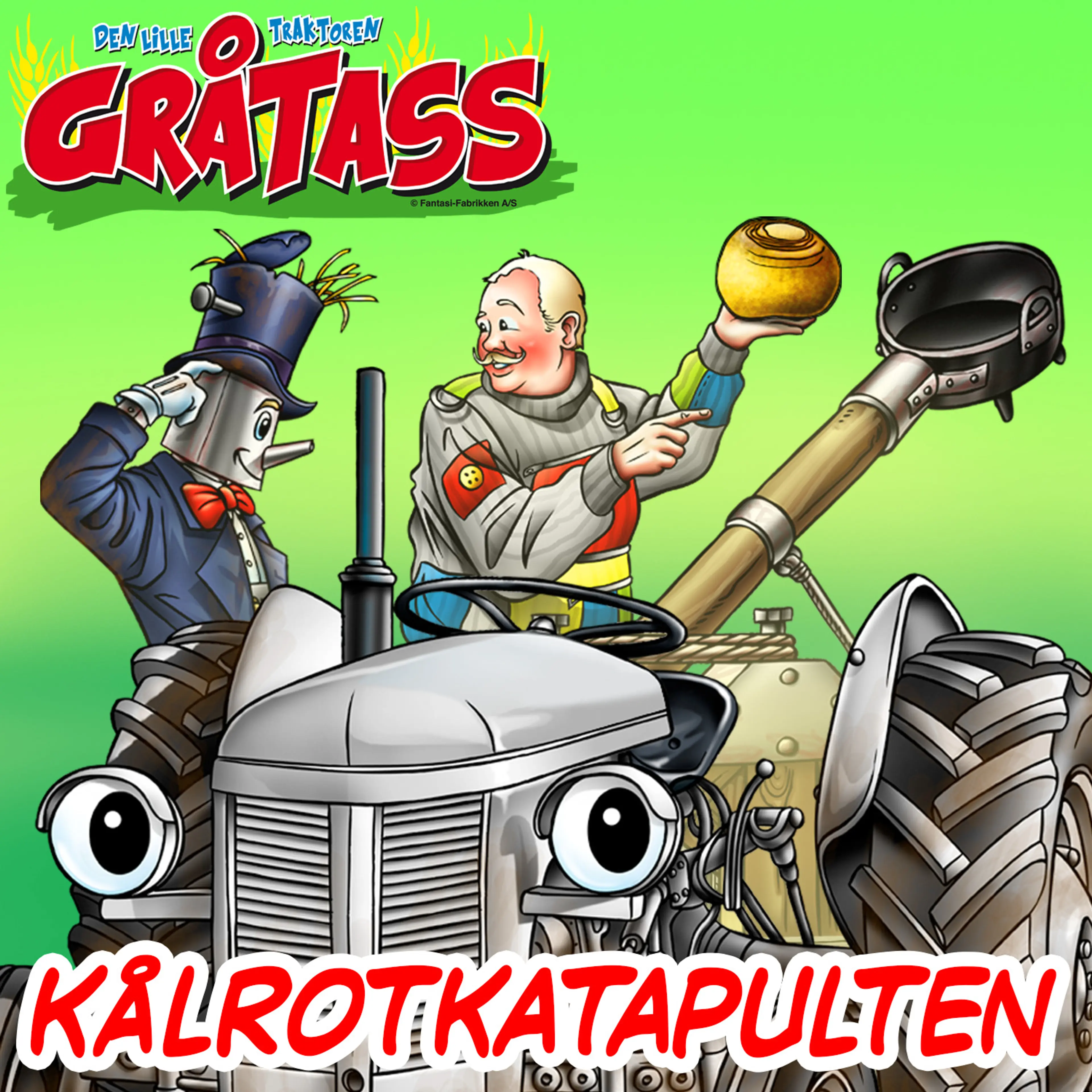 Omslag Gråtass og kålrotkatapulten av Morten Myklebust (Lydbok)