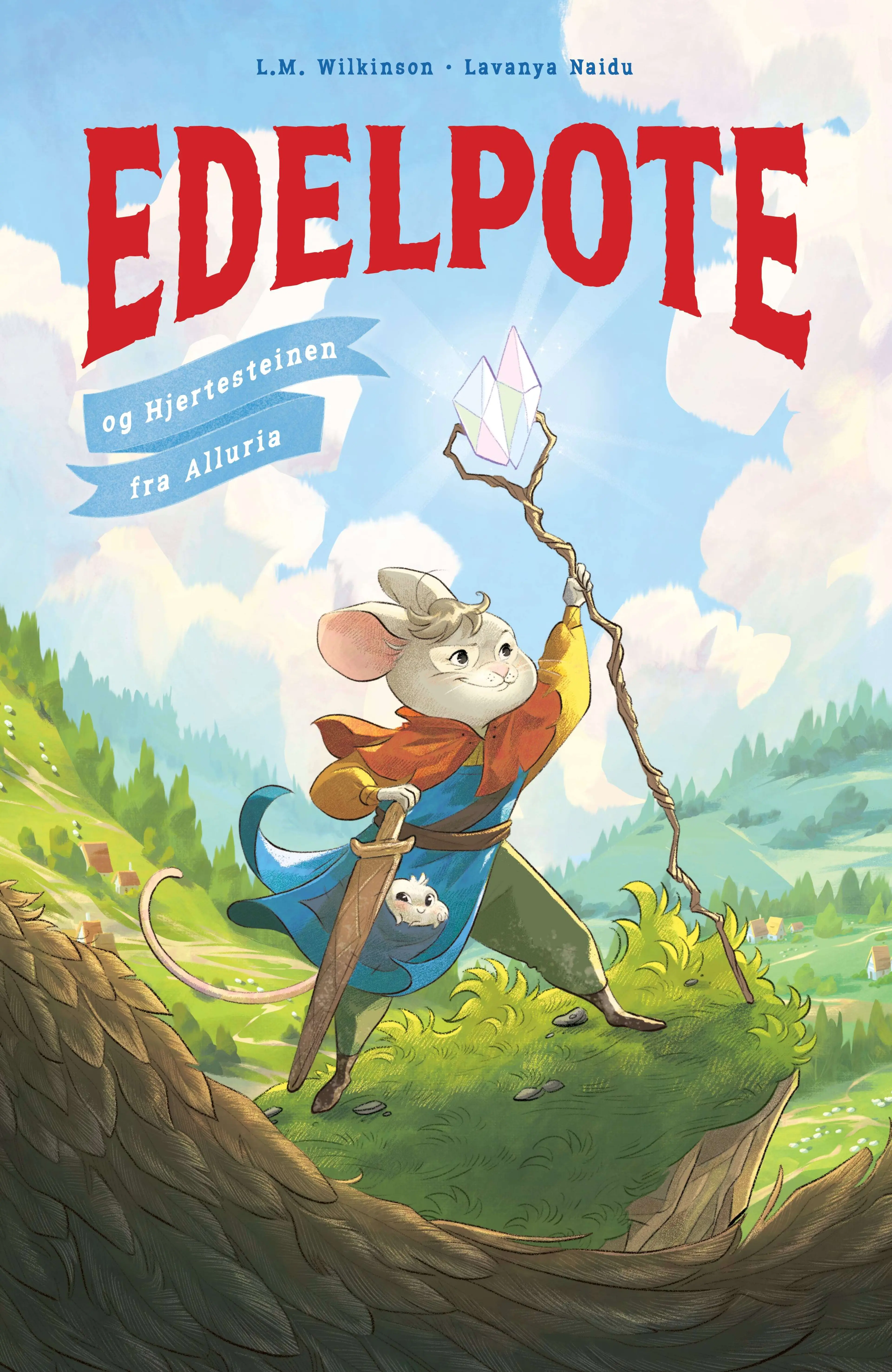 Omslag Edelpote og Hjertesteinen fra Alluria av L.M. Wilkinson (Innbundet)