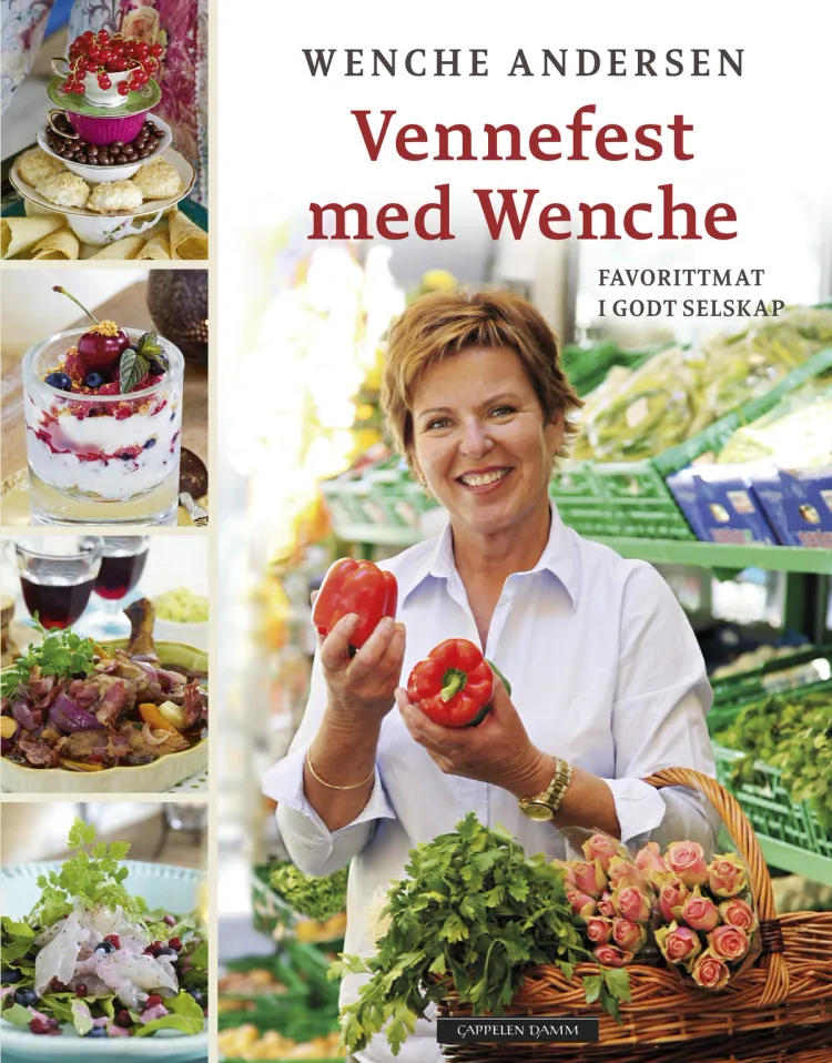Omslag Vennefest med Wenche av Wenche Andersen (Innbundet)