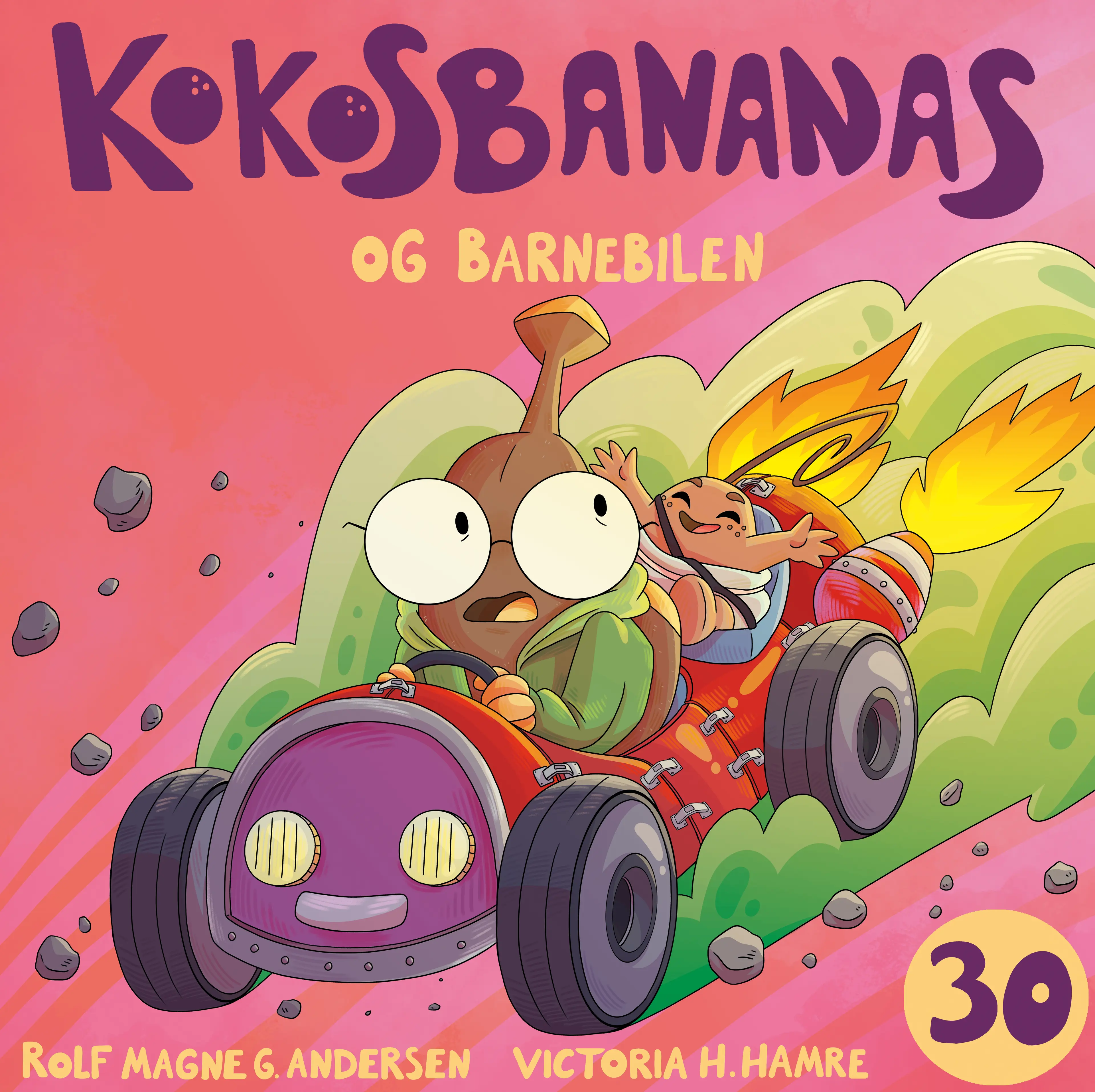 Omslag Kokosbananas og barnebilen av Rolf Magne G. Andersen (Lydbok)