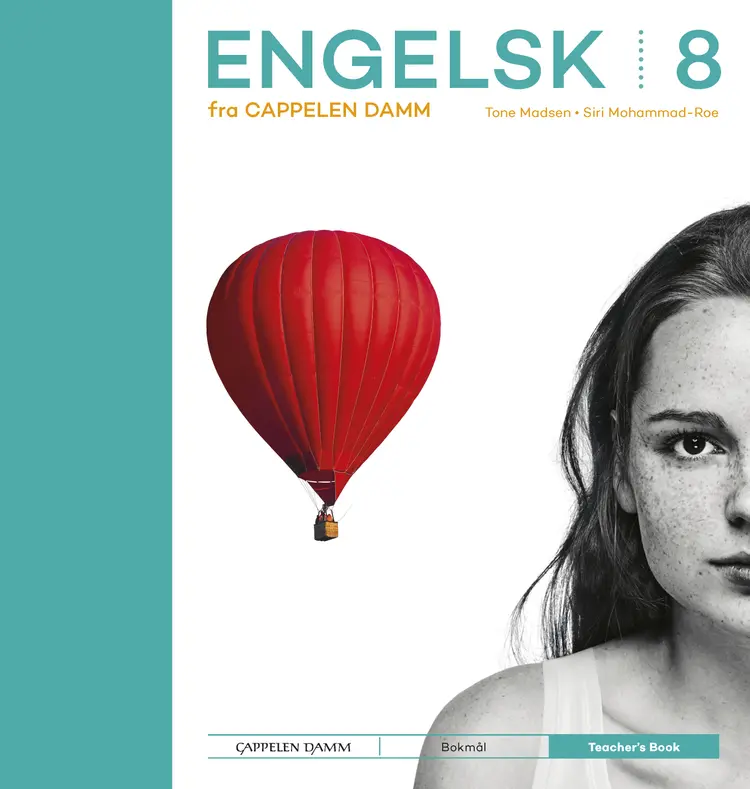 Omslag Engelsk 8 fra Cappelen Damm Teacher's Book av Tone Madsen og Siri Mohammad-Roe (Innbundet)