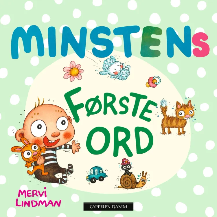 Omslag Minstens første ord av Mervi Lindman (Innbundet)