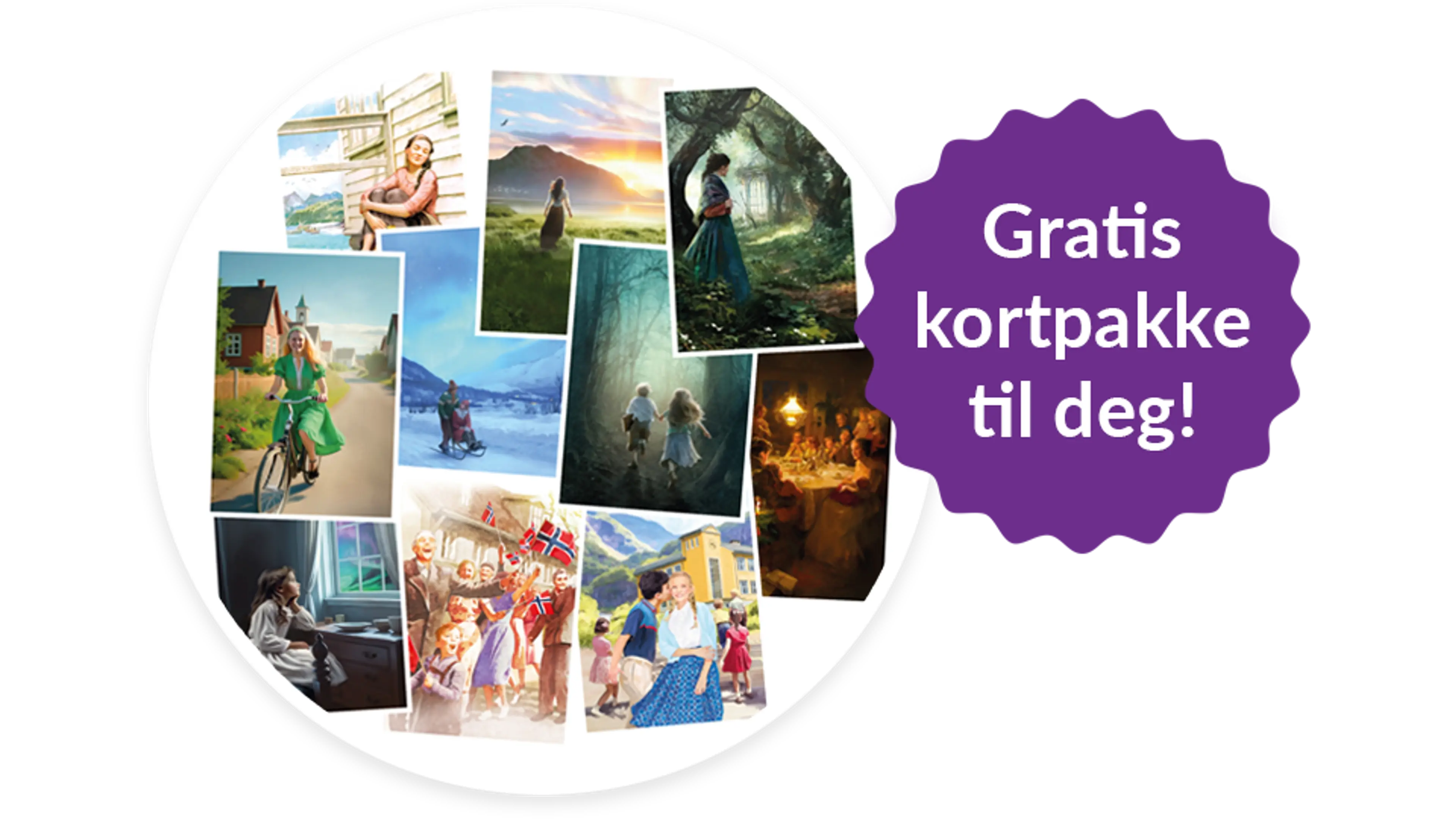 Foto av kortpakke som er gratis gave