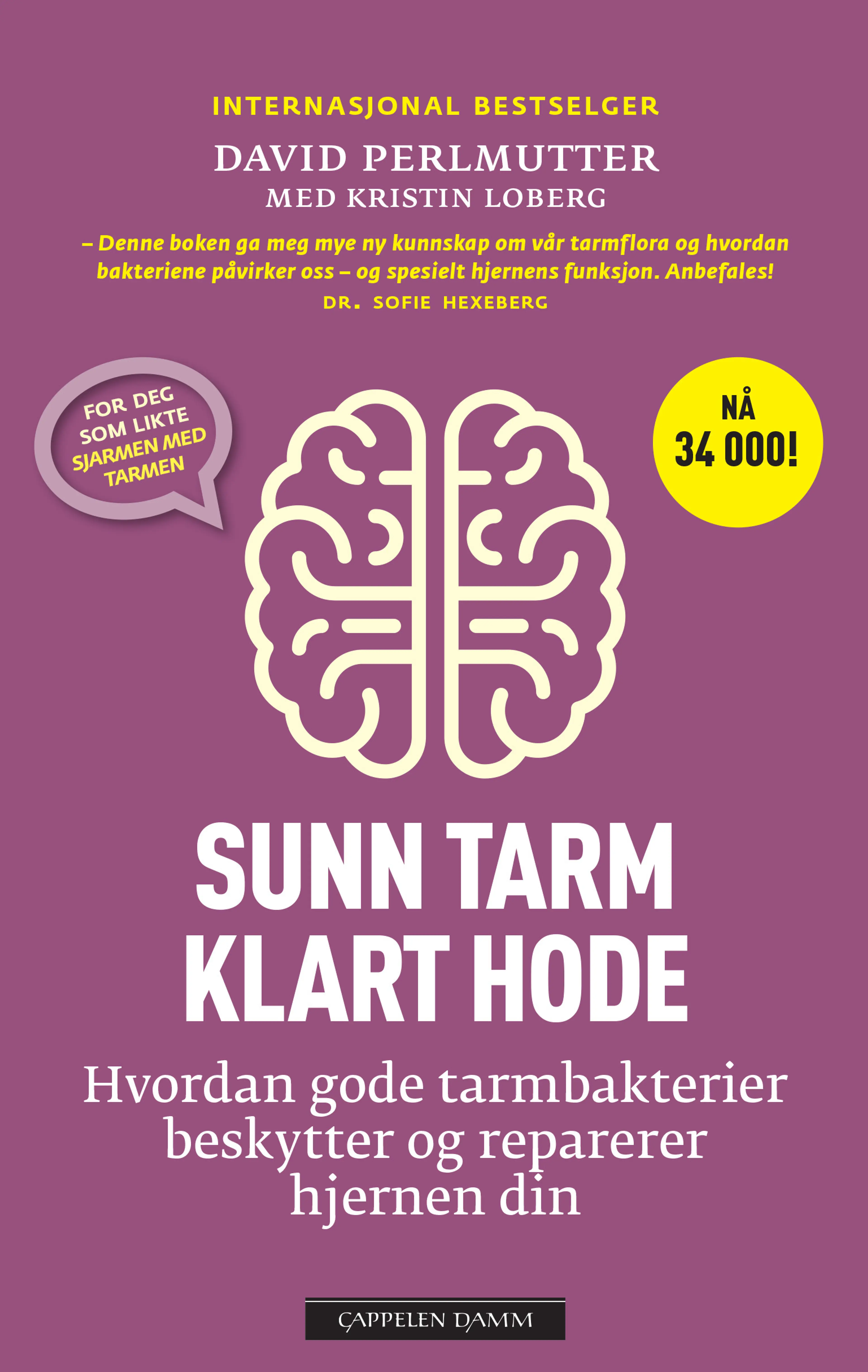 Omslag Sunn tarm - klart hode av David Perlmutter (Heftet)