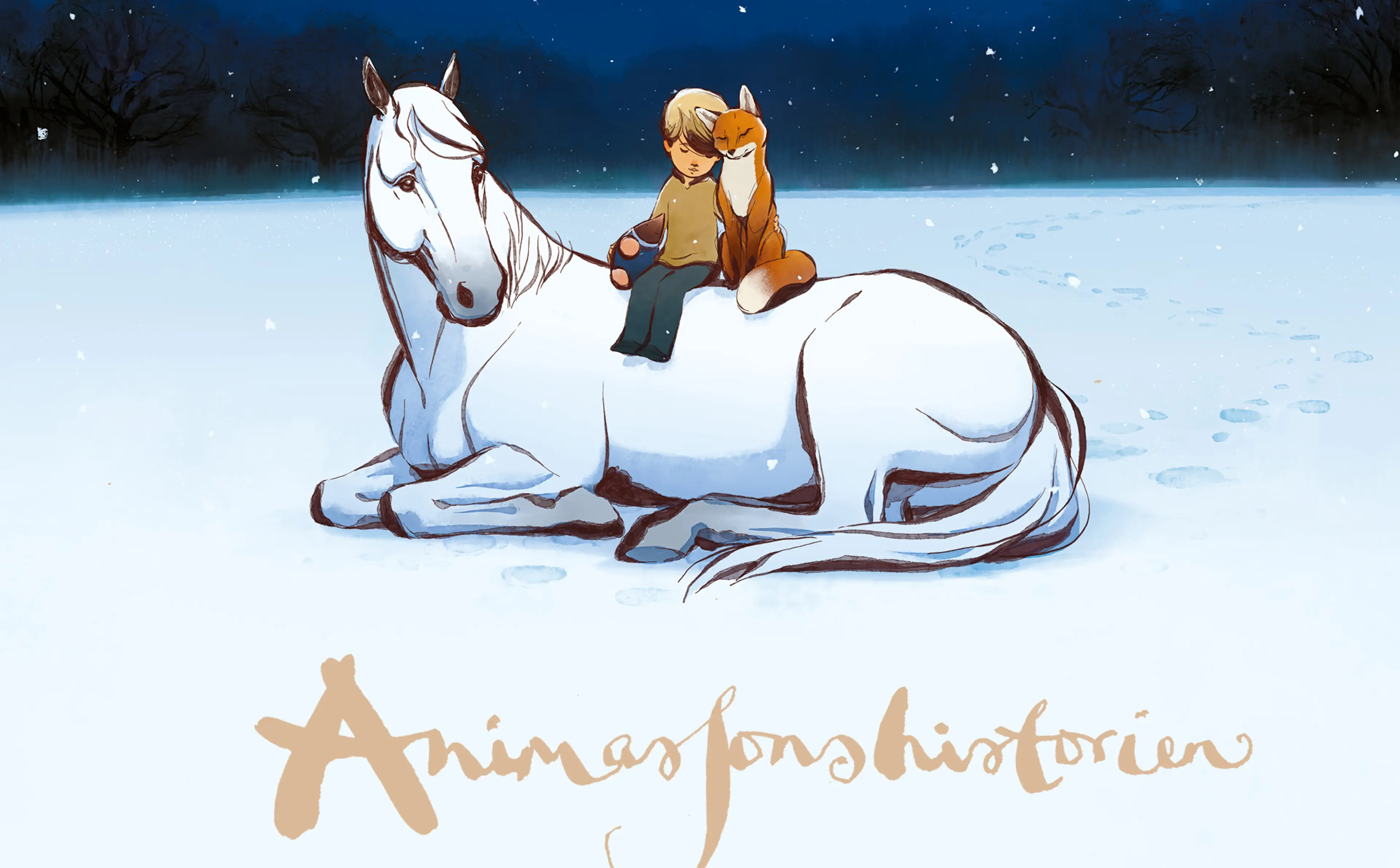 Omslag Gutten, muldvarpen, reven og hesten - animasjonshistorien av Charlie Mackesy (Innbundet)