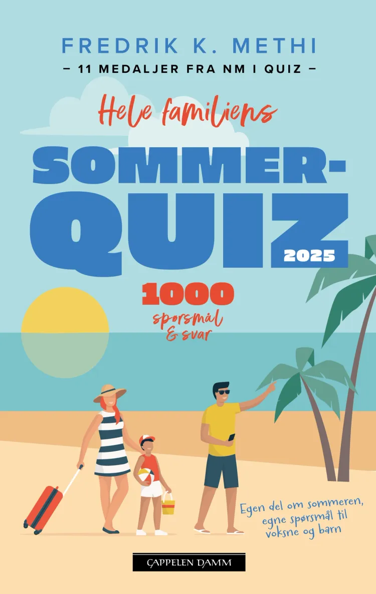 Omslag Hele familiens sommerquiz 2025 av Fredrik K. Methi (Heftet)