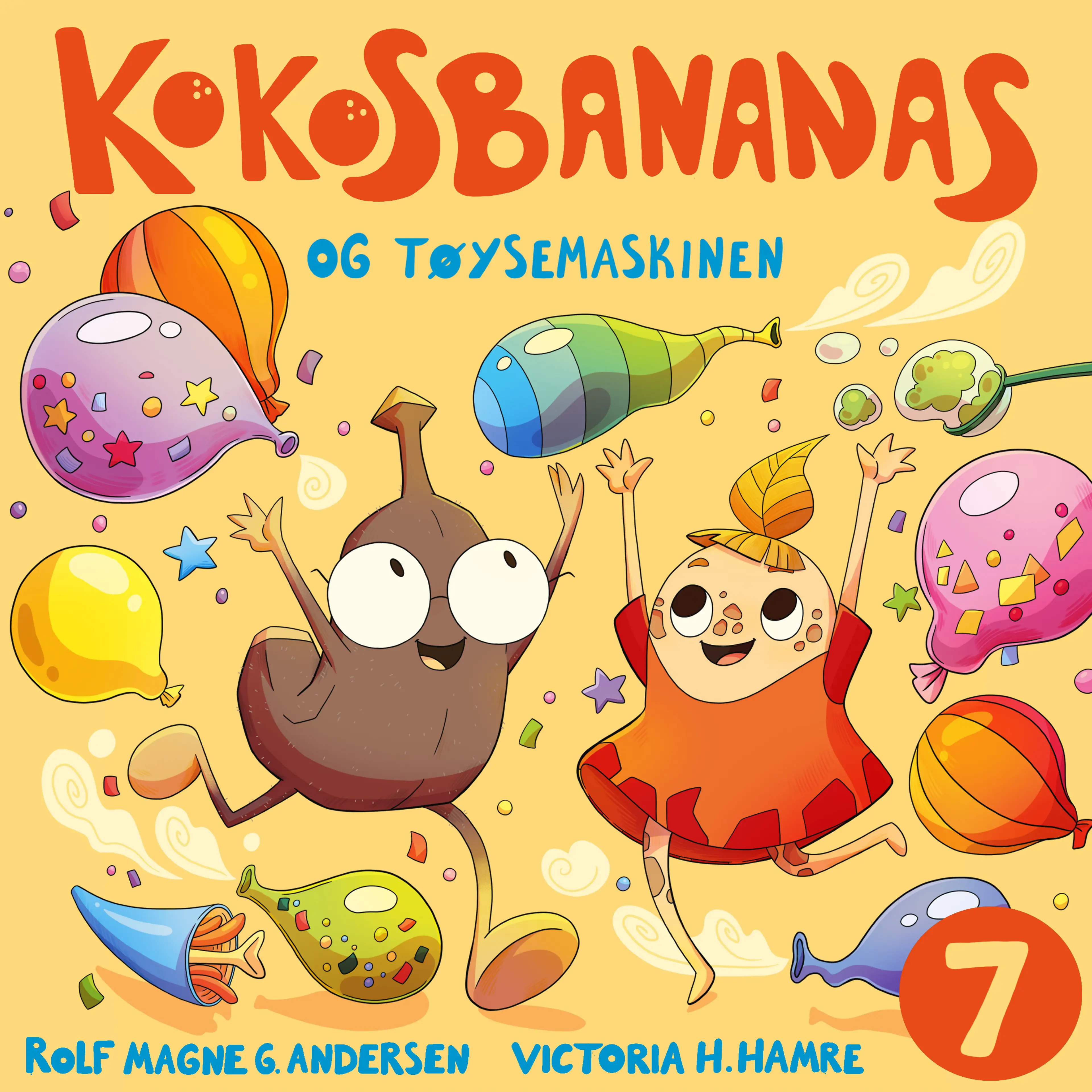 Omslag Kokosbananas og tøysemaskinen av Rolf Magne Andersen (Lydbok)