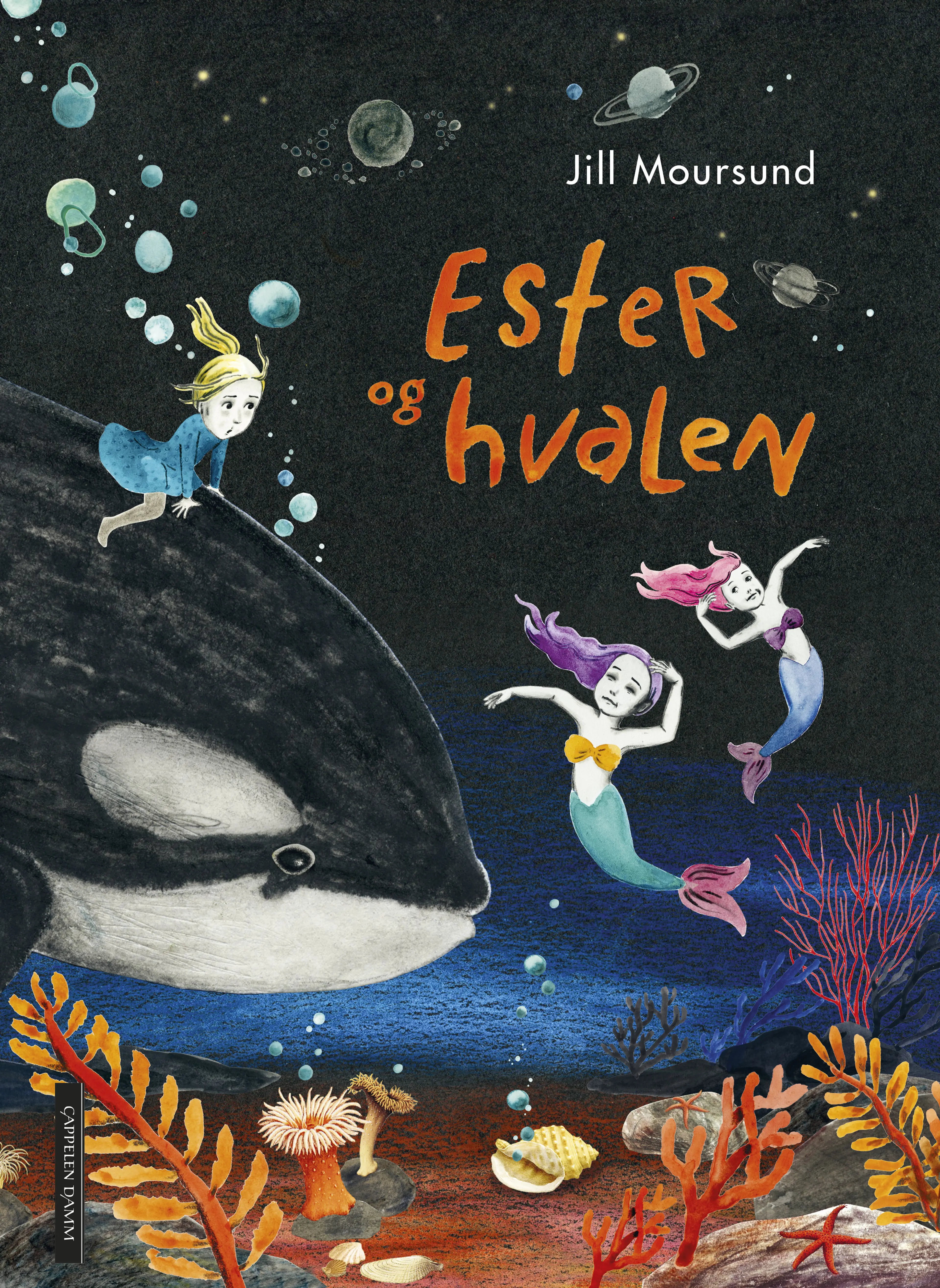 Omslag Ester og hvalen av Jill Moursund (Innbundet)