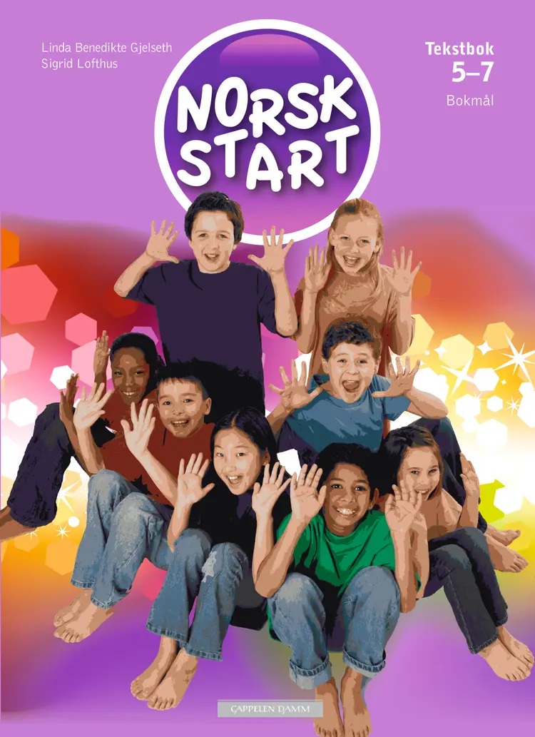 Omslag Norsk start 5-7 Tekstbok Nivå 1, 2 og 3 (K06) av Linda B. Gjelseth og Sigrid Lofthus (Innbundet)