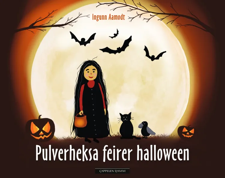 Omslag Pulverheksa feirer halloween av Ingunn Aamodt (Ebok)