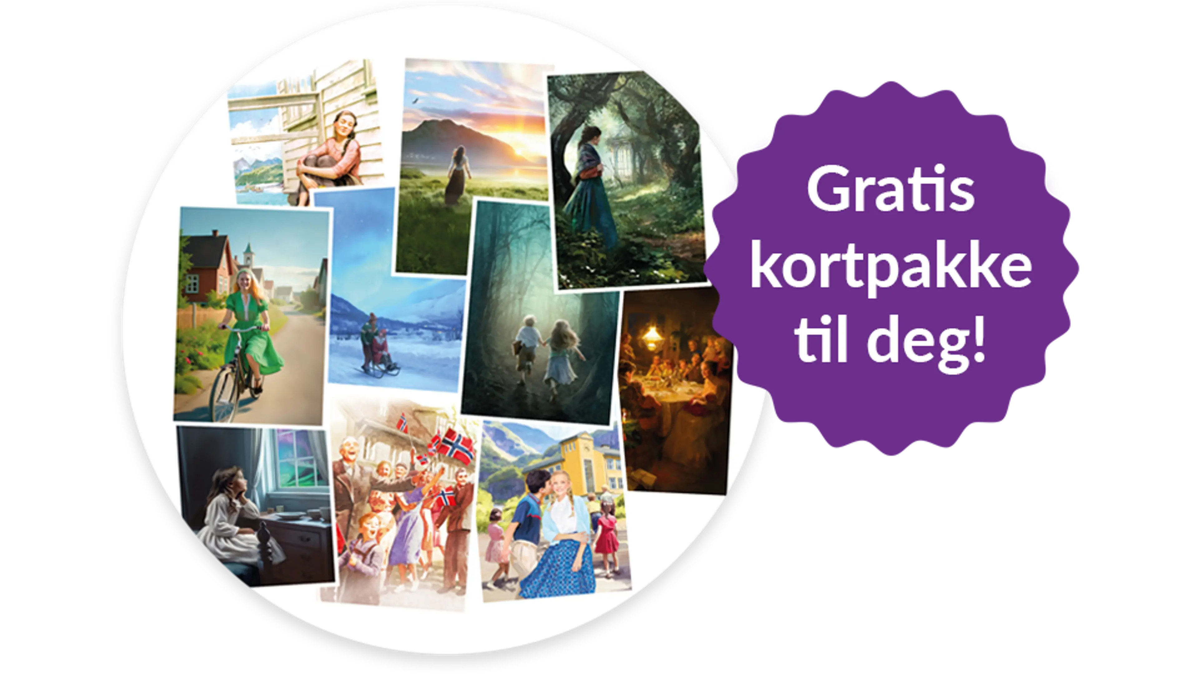 Foto av kortpakke som er gratis gave