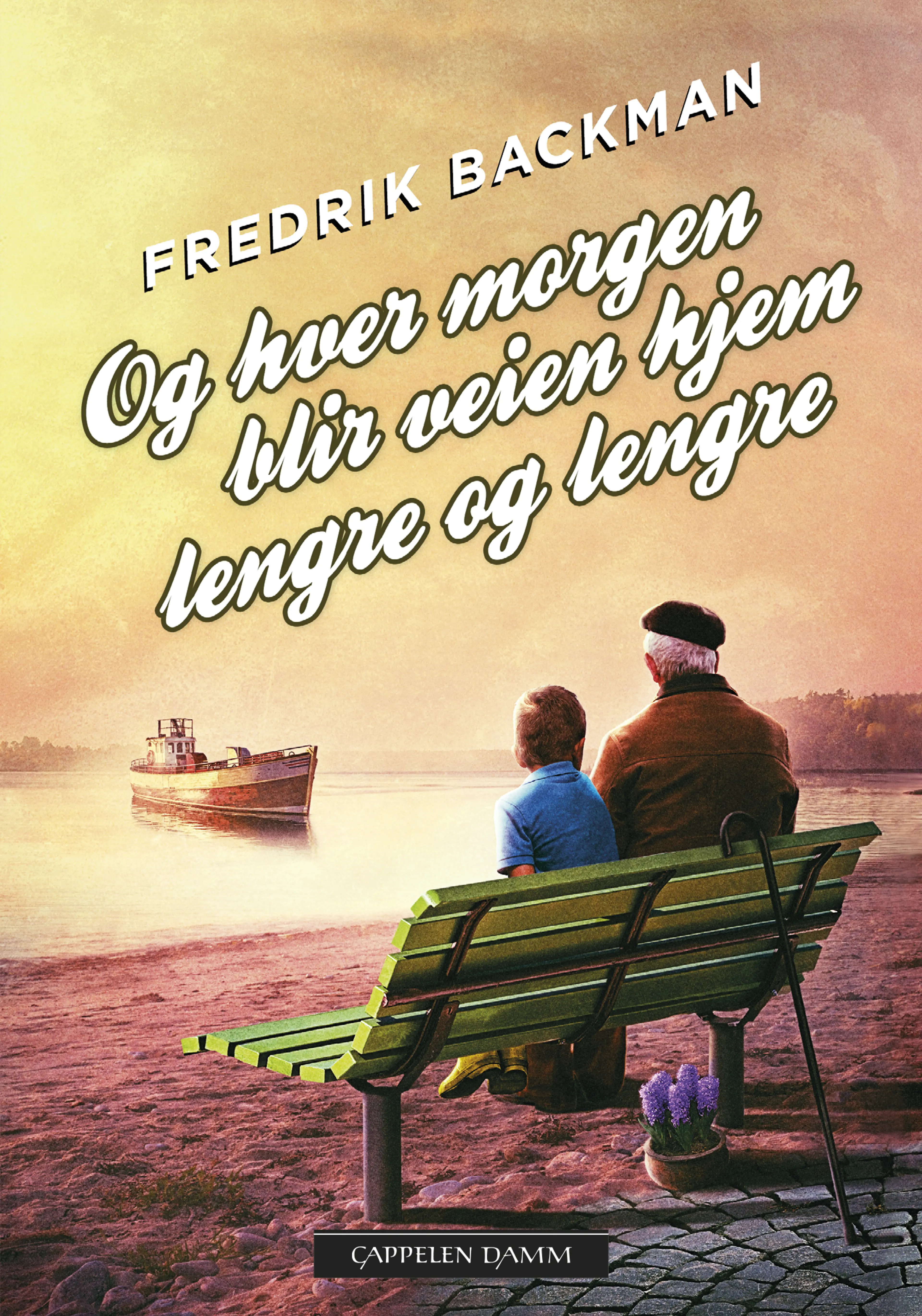 Omslag Og hver morgen blir veien hjem lengre og lengre av Fredrik Backman (Innbundet)