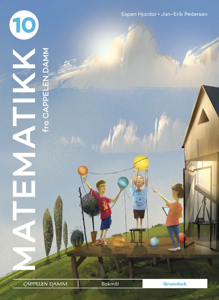 Omslag Matematikk 10 fra Cappelen Damm Grunnbok av Espen Hjardar og Jan-Erik Pedersen (Innbundet)