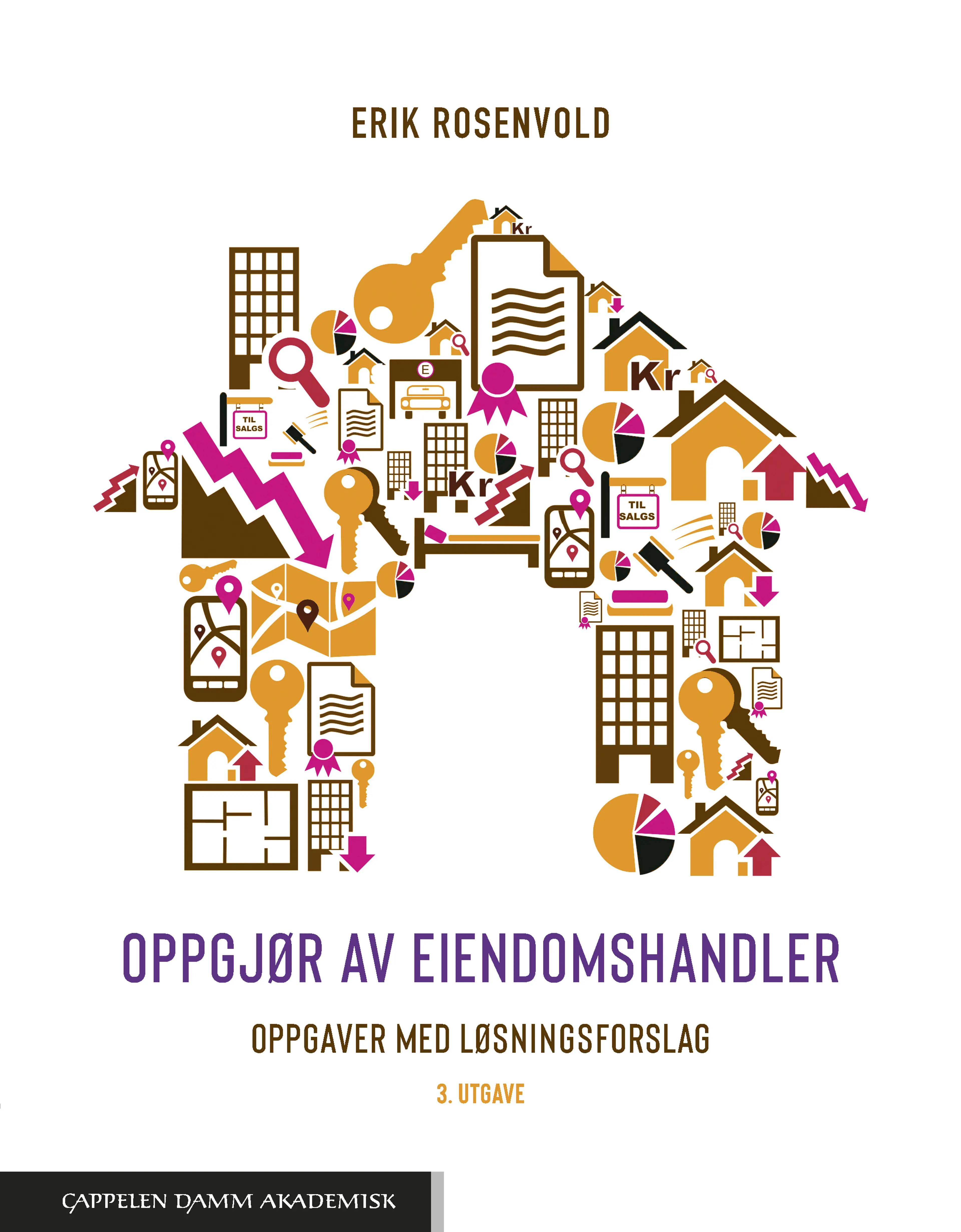 Omslag Oppgjør av eiendomshandler. Oppgaver med løsningsforslag av Erik Rosenvold (Heftet)