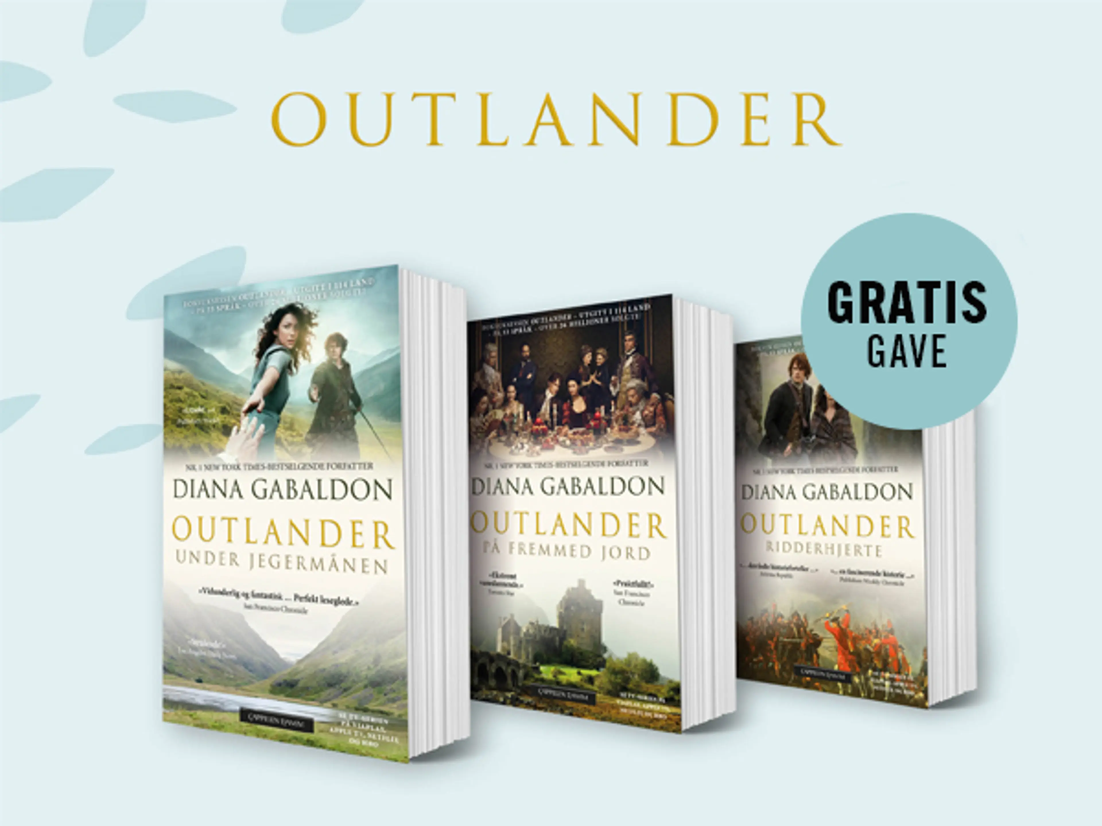 De tre første bøkene i serien Outlander