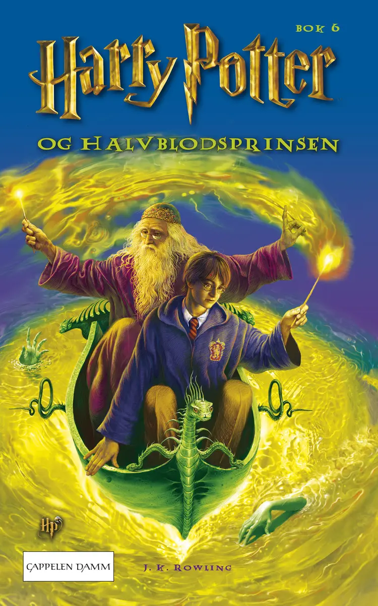 Omslag Harry Potter og Halvblodsprinsen av J.K. Rowling (Heftet)