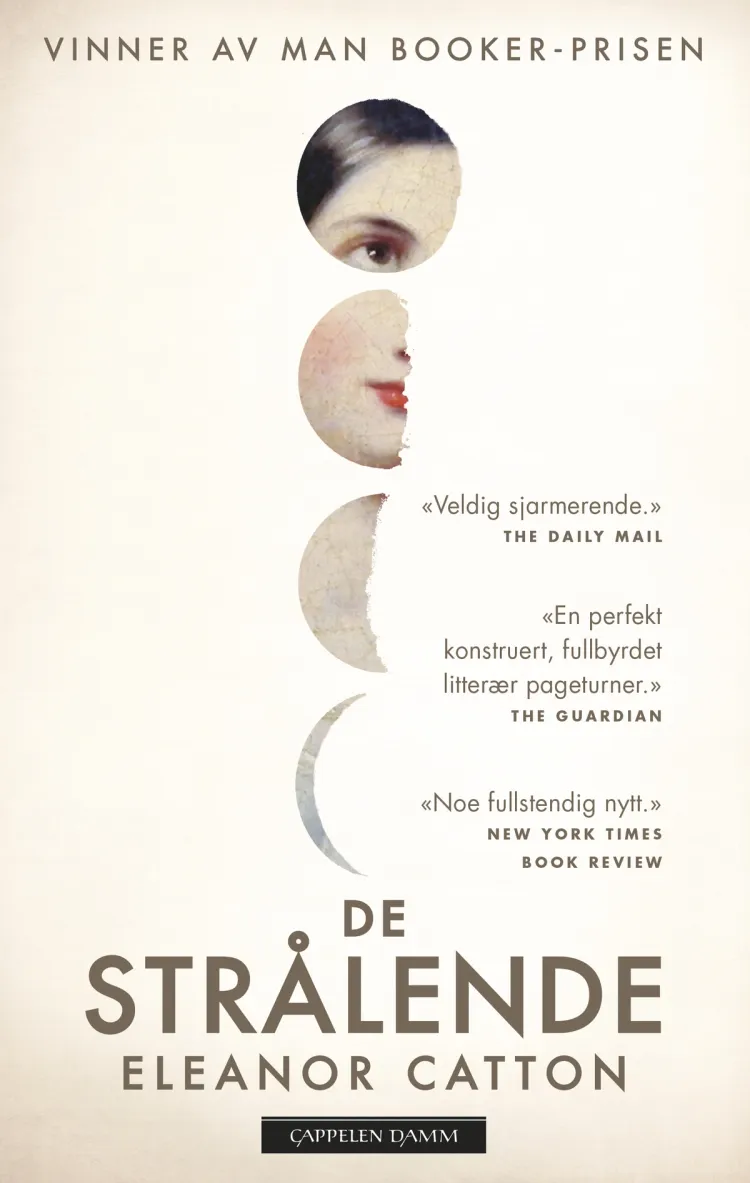 Omslag De strålende av Eleanor Catton (Heftet)