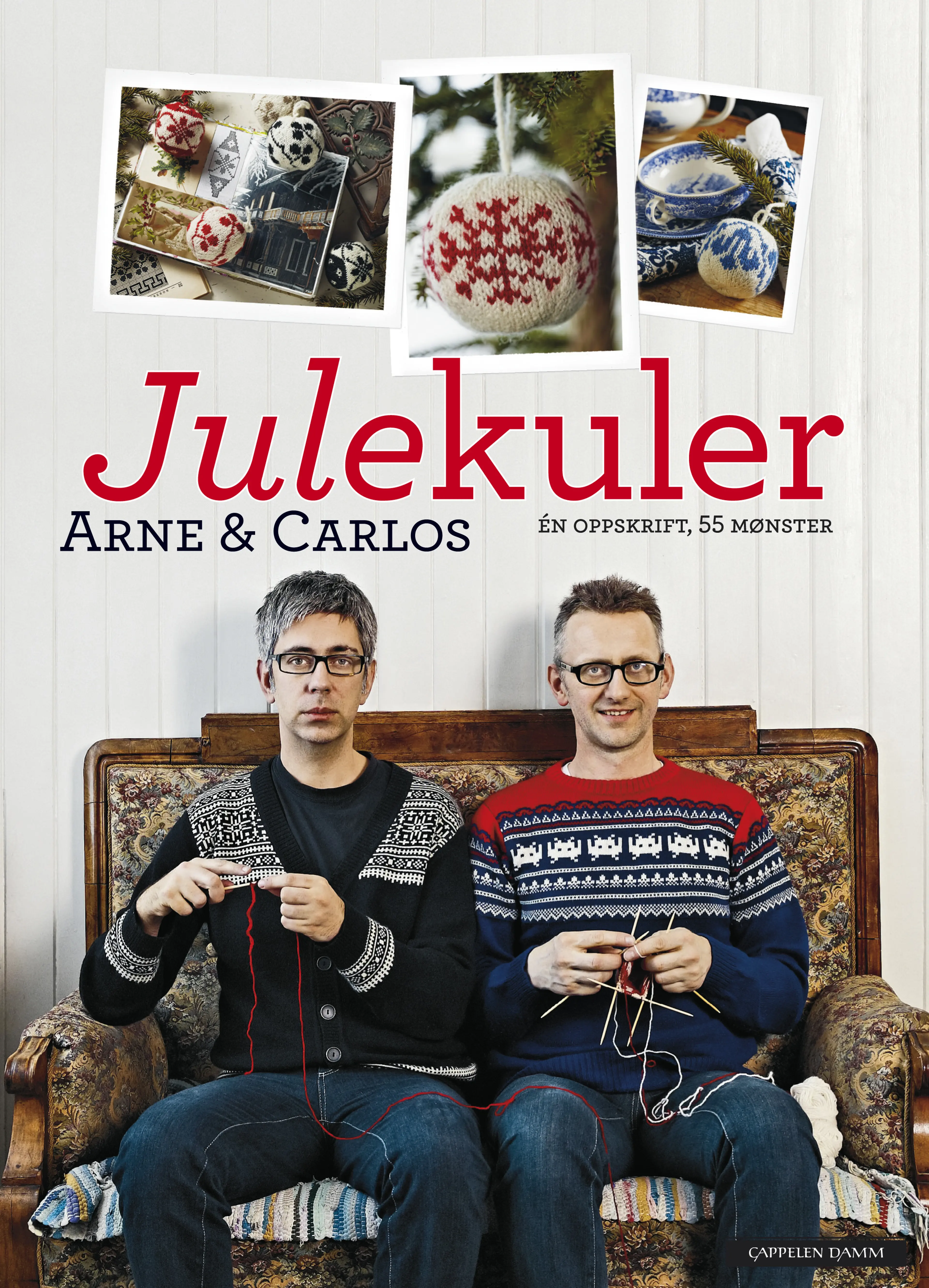Omslag Julekuler - én oppskrift, 55 mønster av Carlos Zachrison og Arne Nerjordet (Innbundet)
