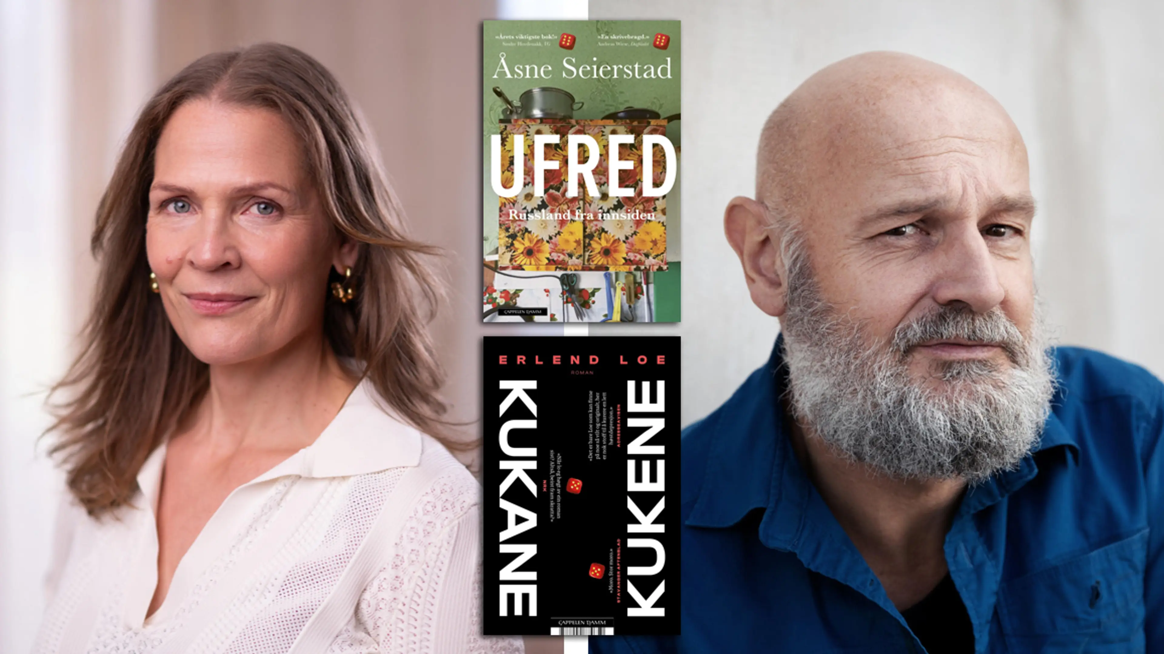 Åsne Seierstad og Erlen Loe er nominert til Bokhandlerprisen 2025