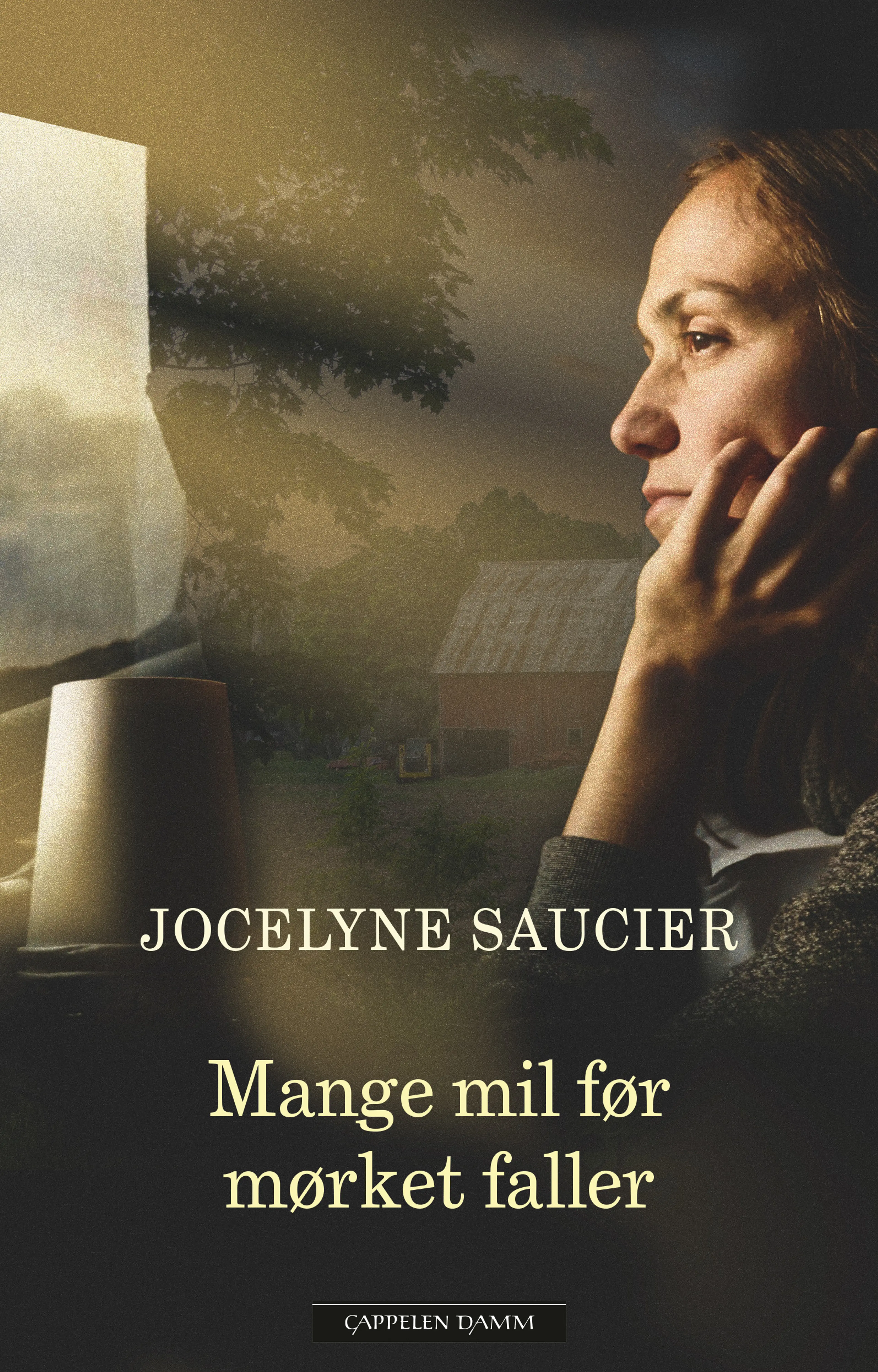 Omslag Mange mil før mørket faller av Jocelyne Saucier (Innbundet)