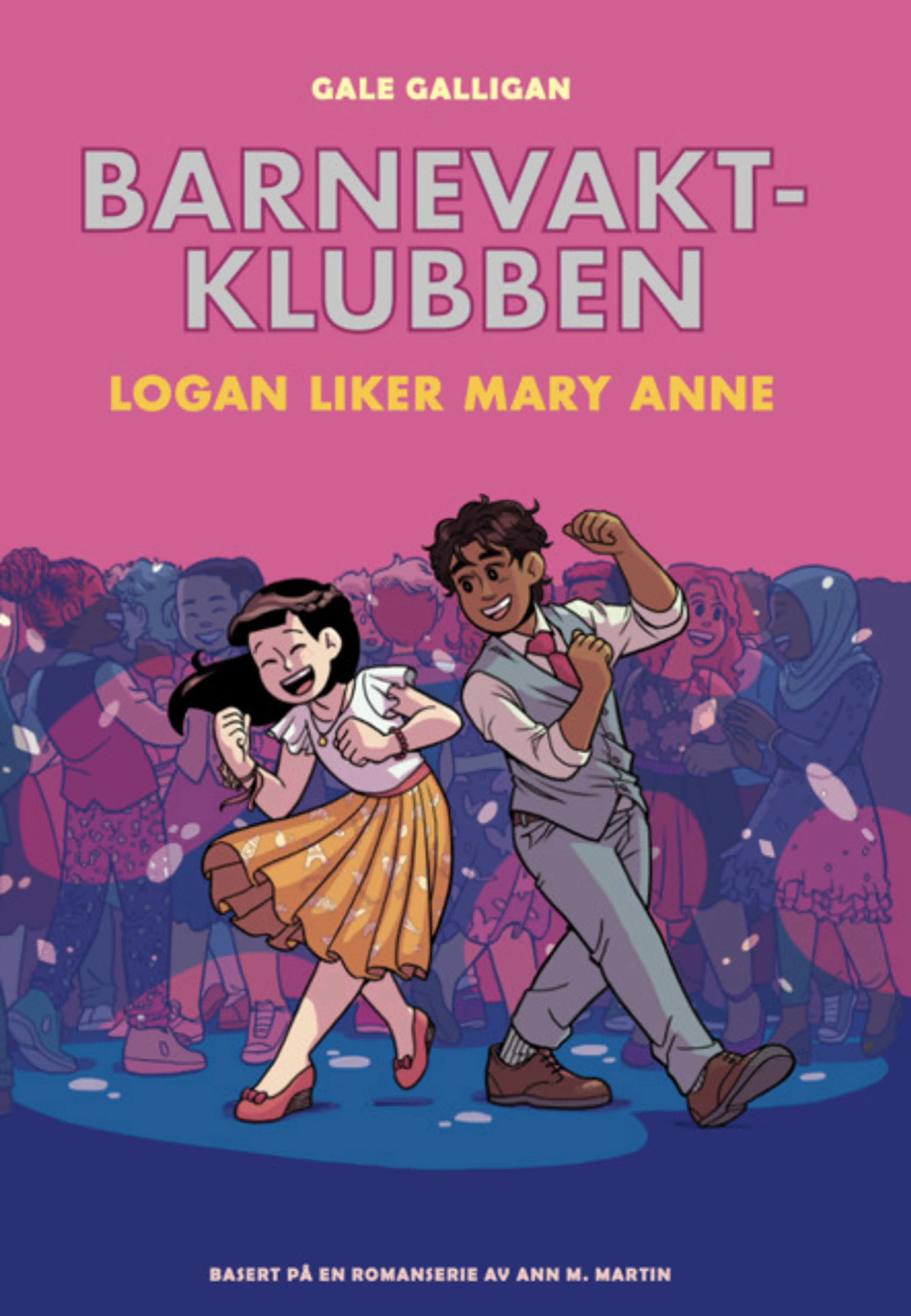 Omslag Barnevaktklubben 8: Logan liker Mary Anne av Gale Galligan og Raina Telgemeier (Innbundet)