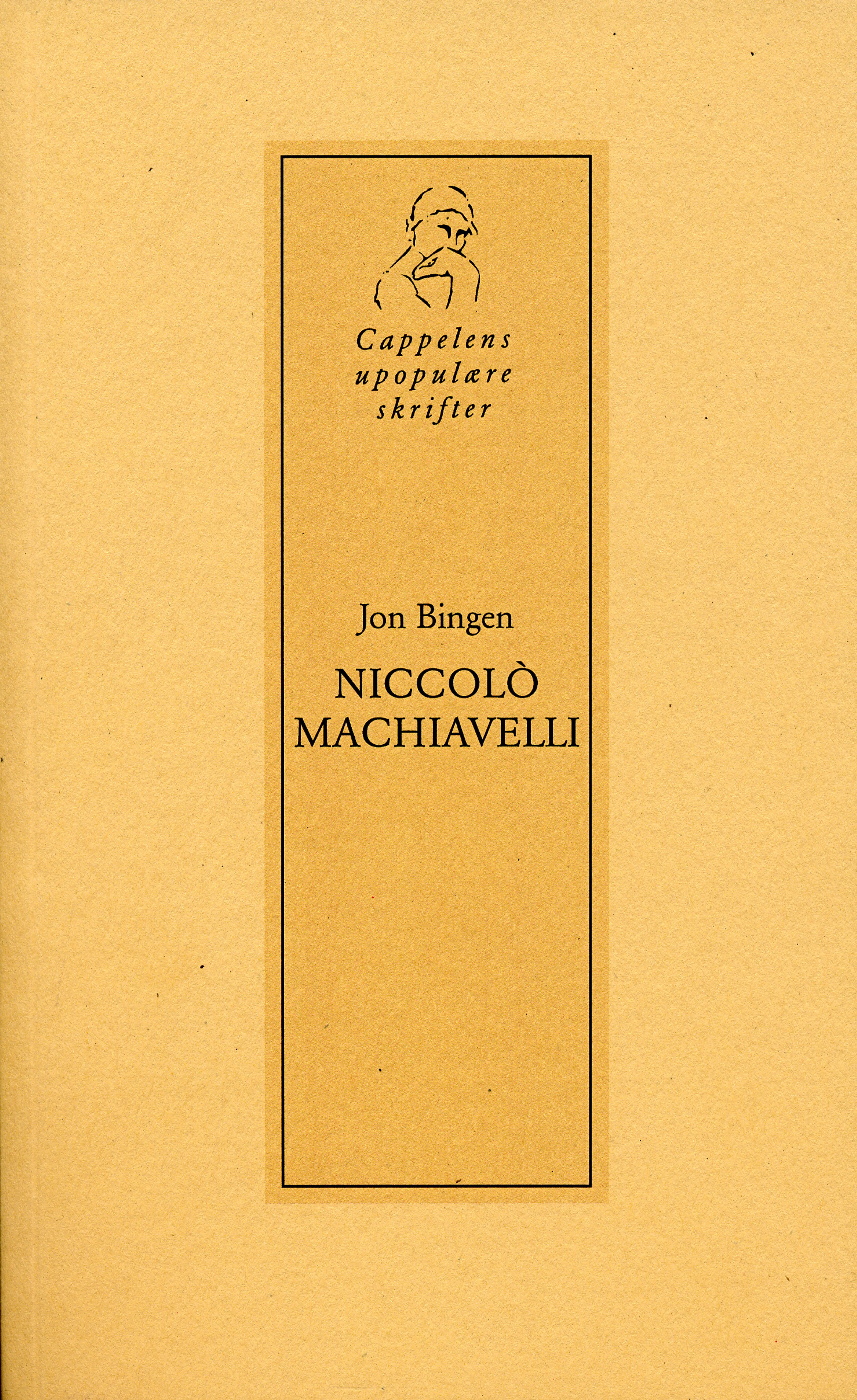 Omslag Niccolò Machiavelli av Jon Bingen (Heftet)