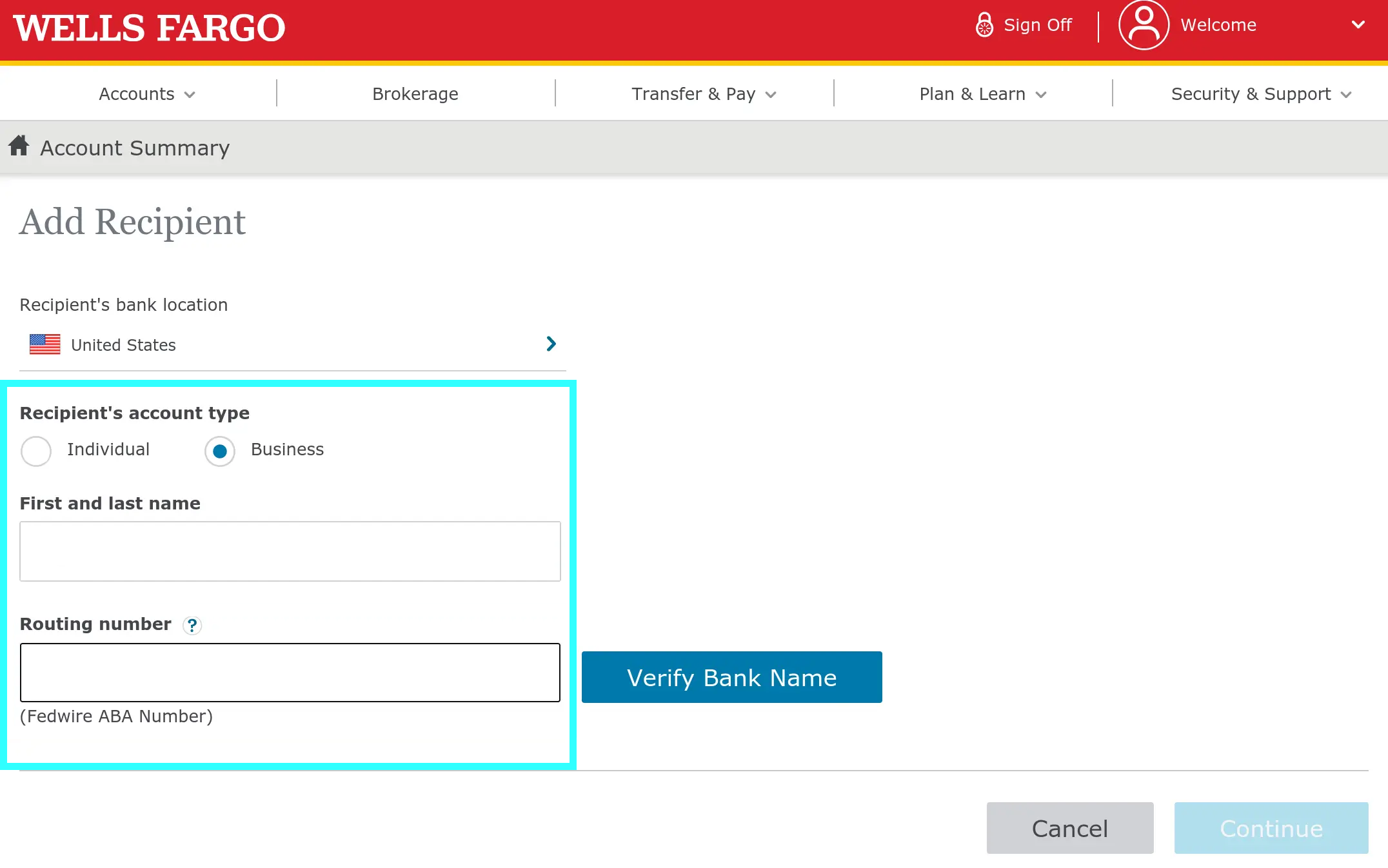 How do I send a domestic wire transfer to Kraken from Wells Fargo? | Kraken