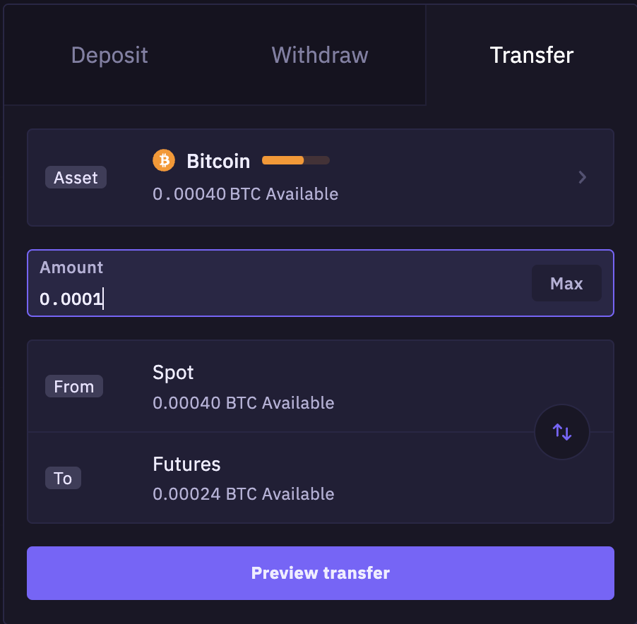 Transferring funds to your Derivatives wallet | Kraken