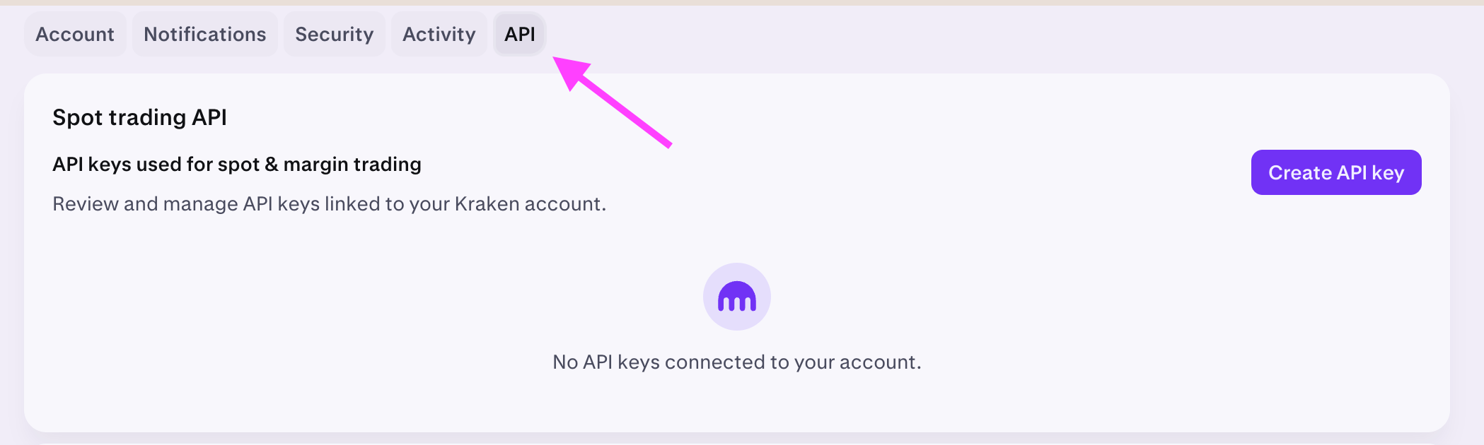 How to create a spot API key | Kraken