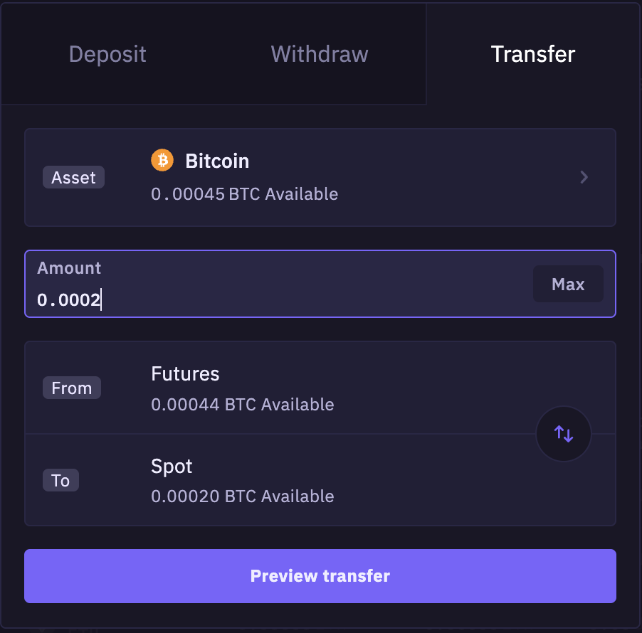 Transferring funds to your Derivatives wallet | Kraken